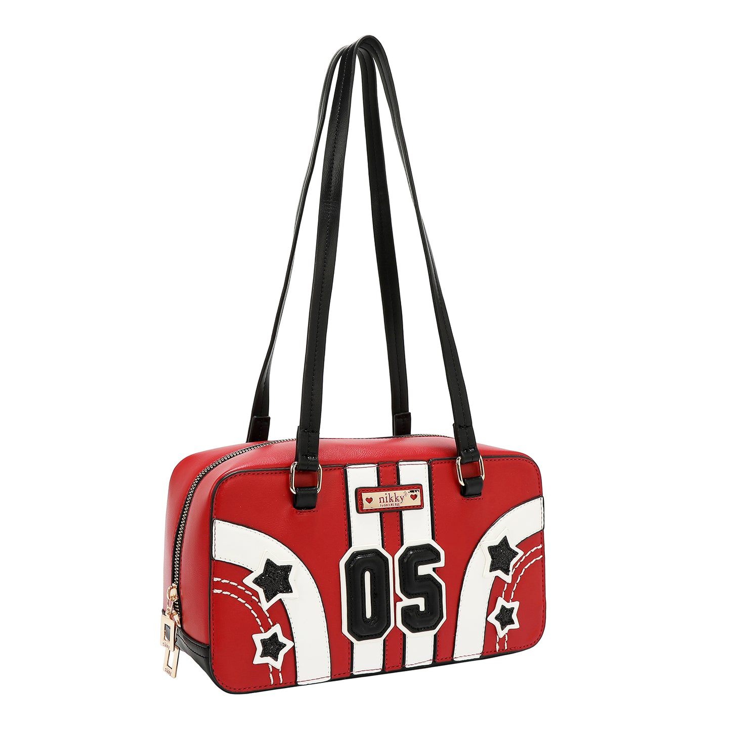 VARSITY CROSSBODY BAG - NK13018 RED / BEIGE / WHITE