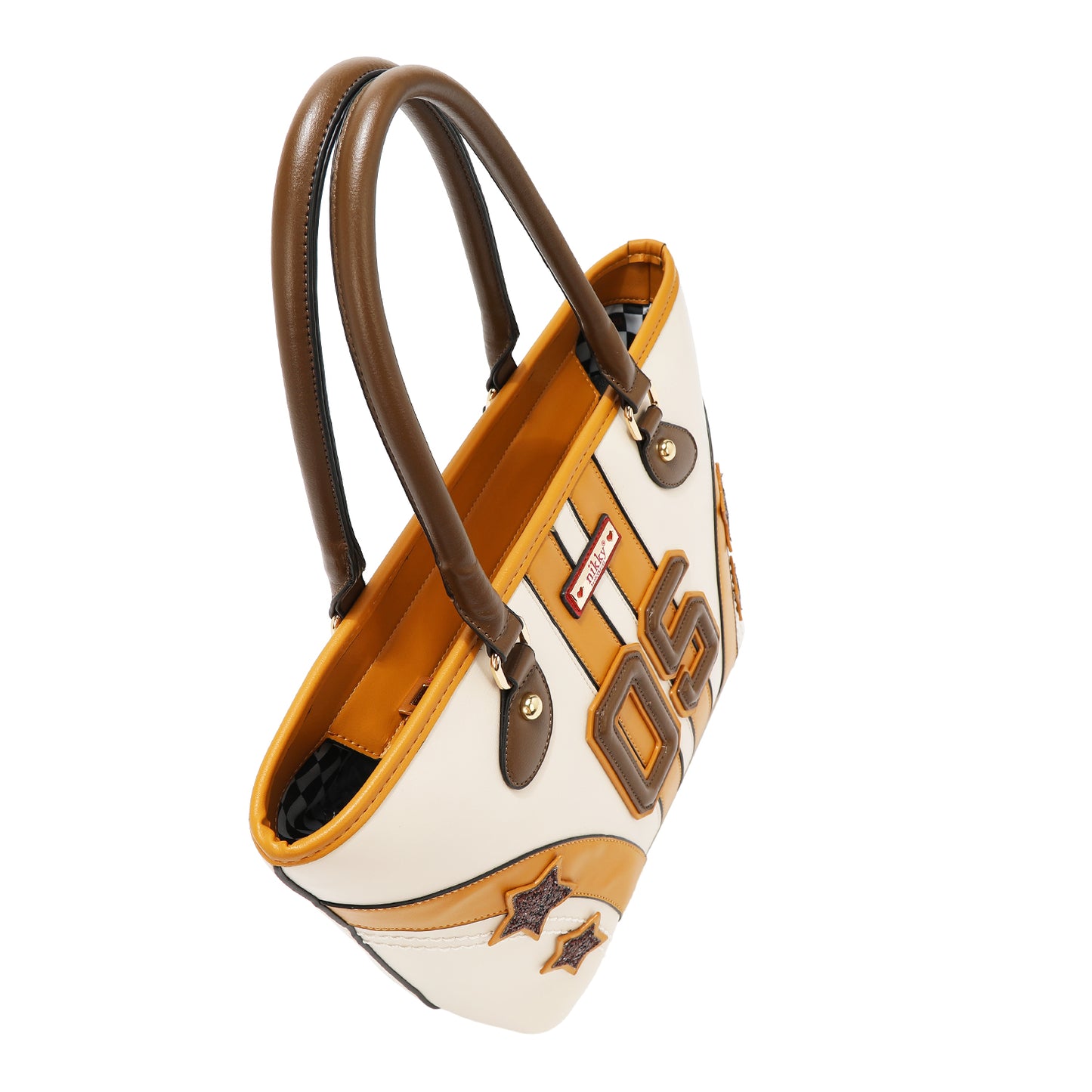 VARSITY SHOPPER BAG - NK13021 RED / WHITE / BEIGE