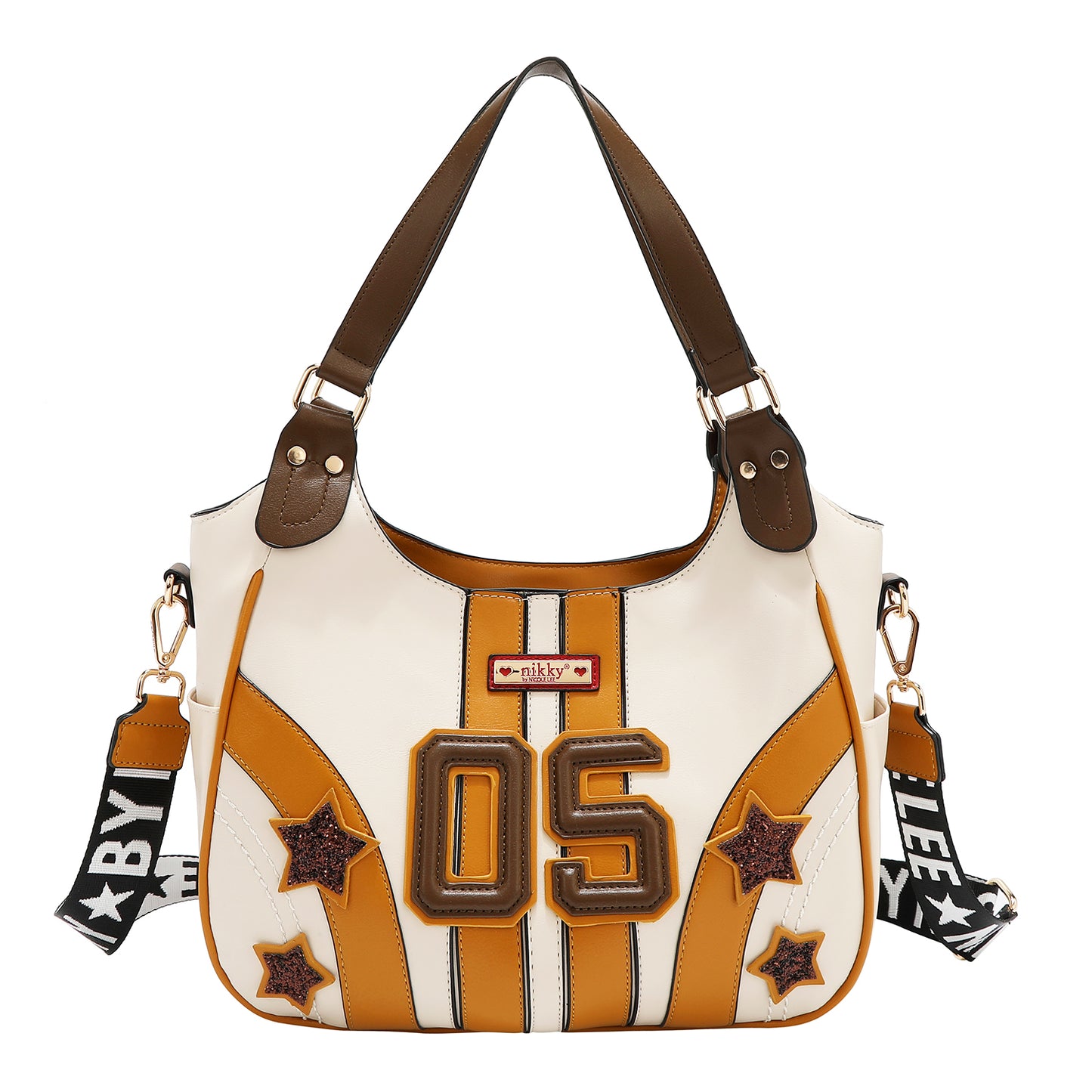 VARSITY HOBO BAG - NK13022 RED / WHITE / BEIGE