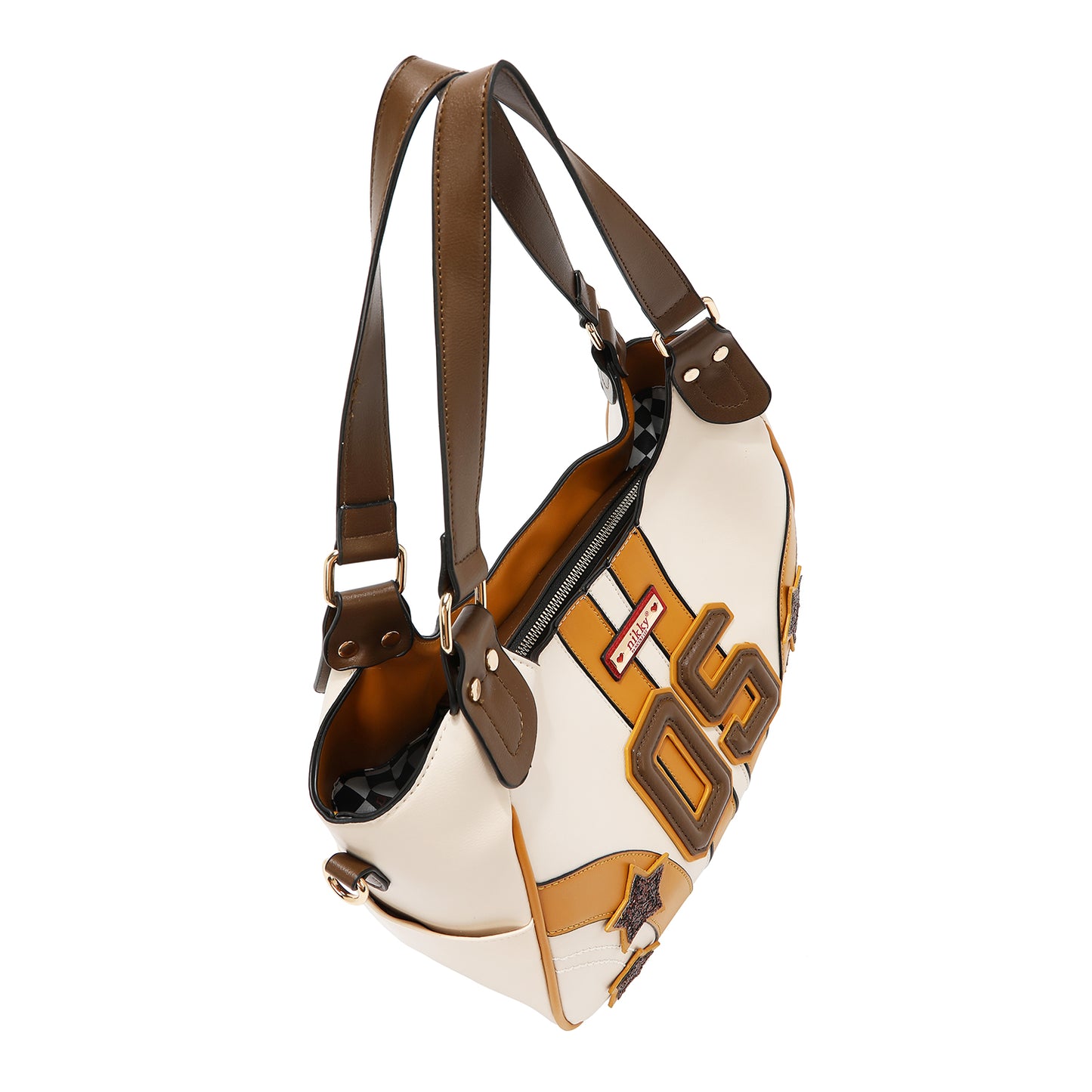VARSITY HOBO BAG - NK13022 RED / WHITE / BEIGE