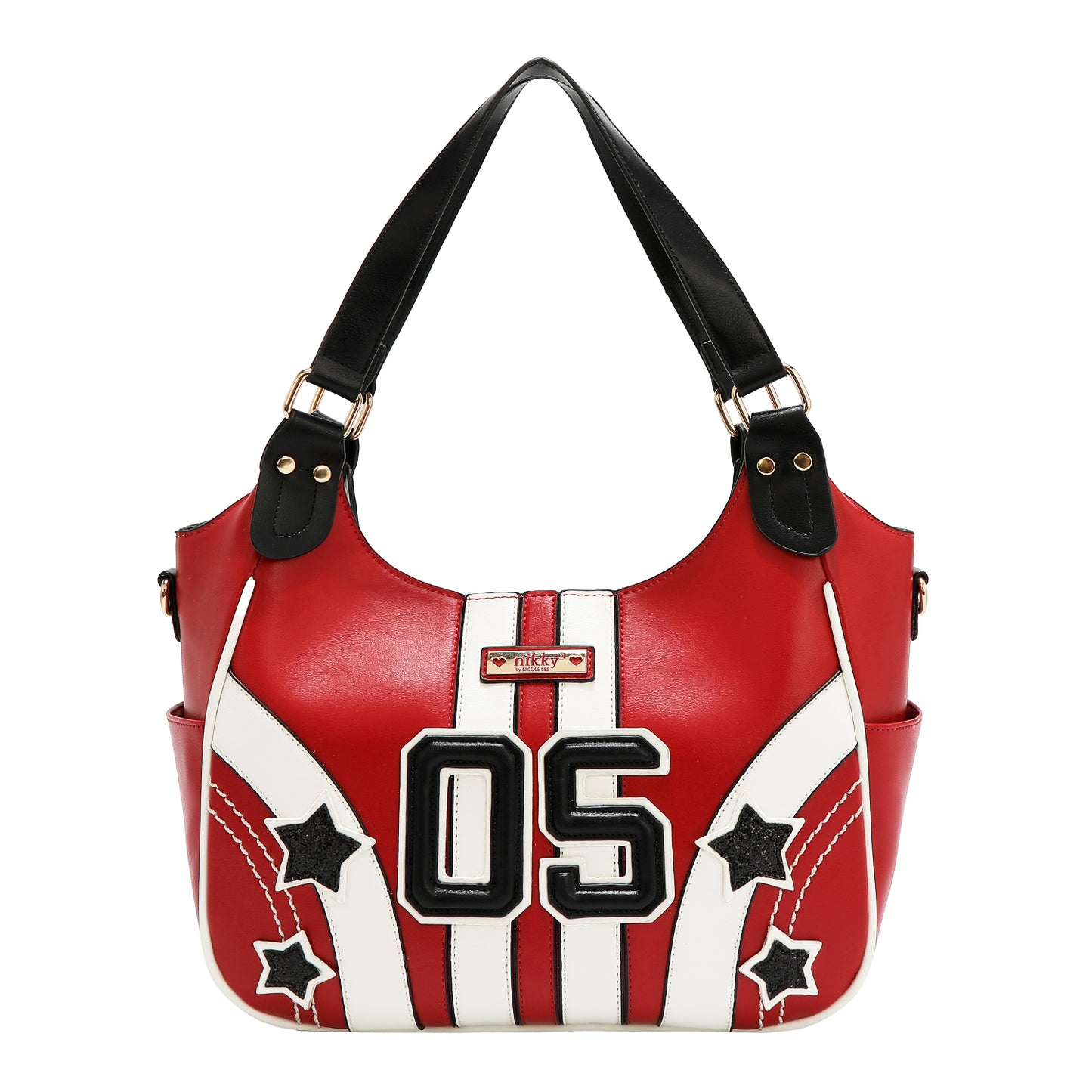 VARSITY HOBO BAG - NK13022 RED / WHITE / BEIGE