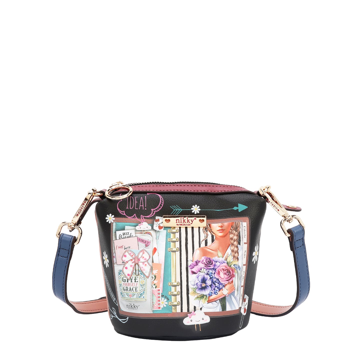 NOSTALGIA 2PC SMALL BUCKET BAG - NK13039 NOSTALGIA