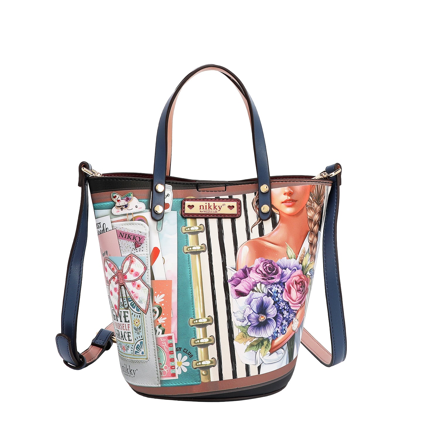 NOSTALGIA 2PC SMALL BUCKET BAG - NK13039 NOSTALGIA