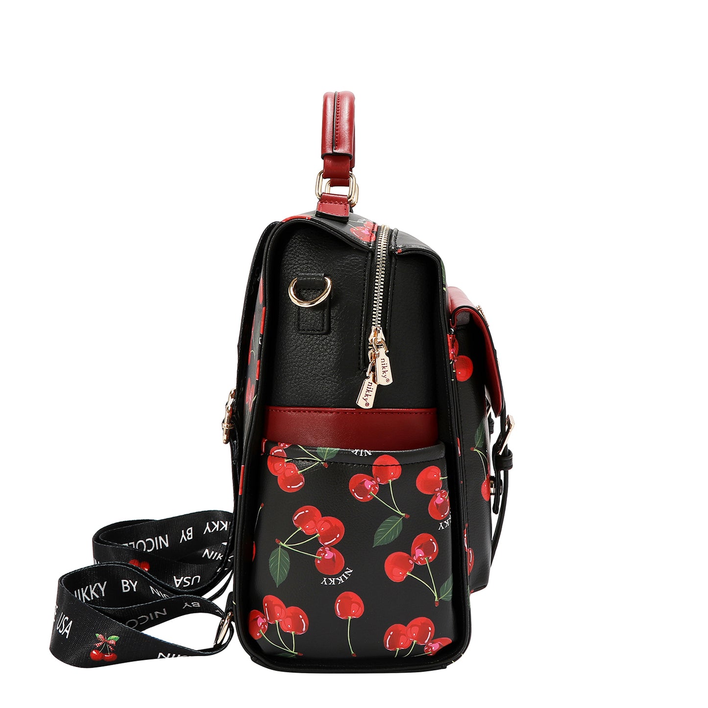 CHERRY LIPS BACKPACK - NK13114 CHERRY LIPS BLACK