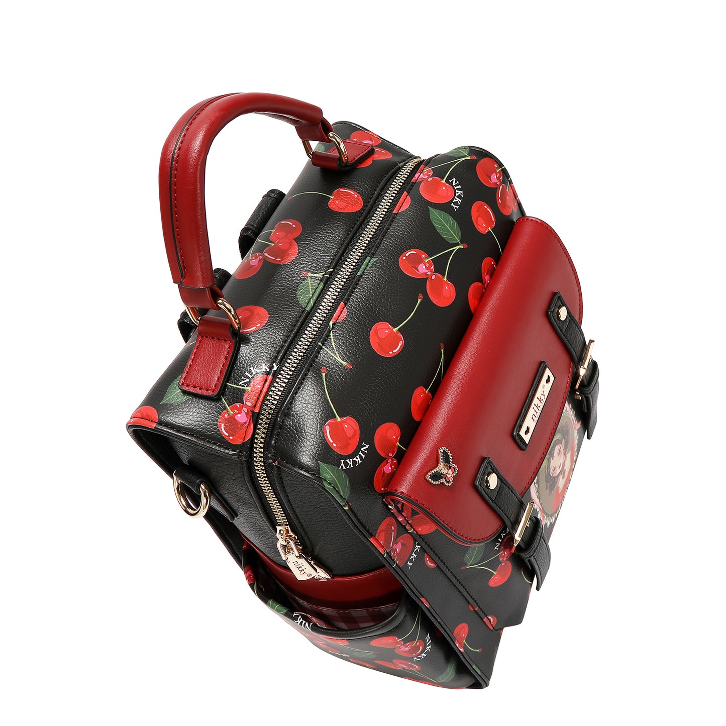 CHERRY LIPS BACKPACK - NK13114 CHERRY LIPS BLACK