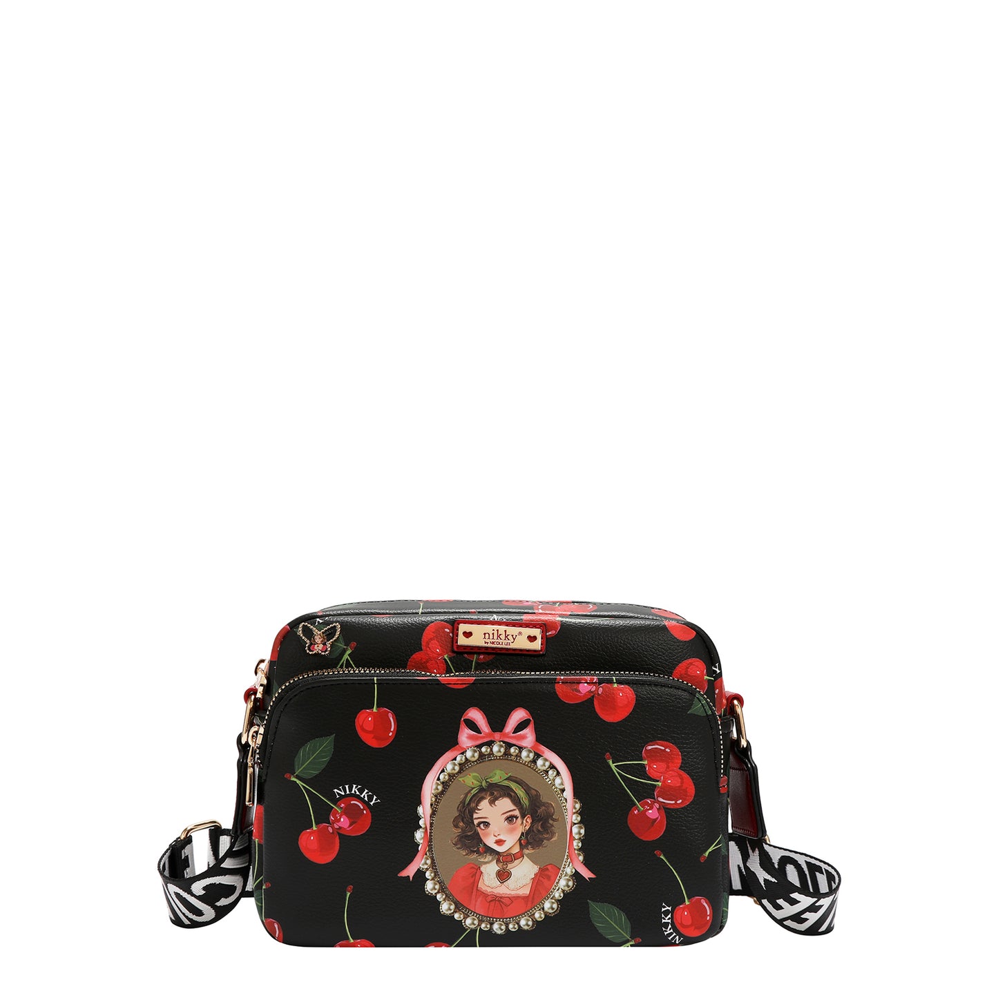 COMPACT CROSSBODY - NK13118 CHERRY LIPS BLACK