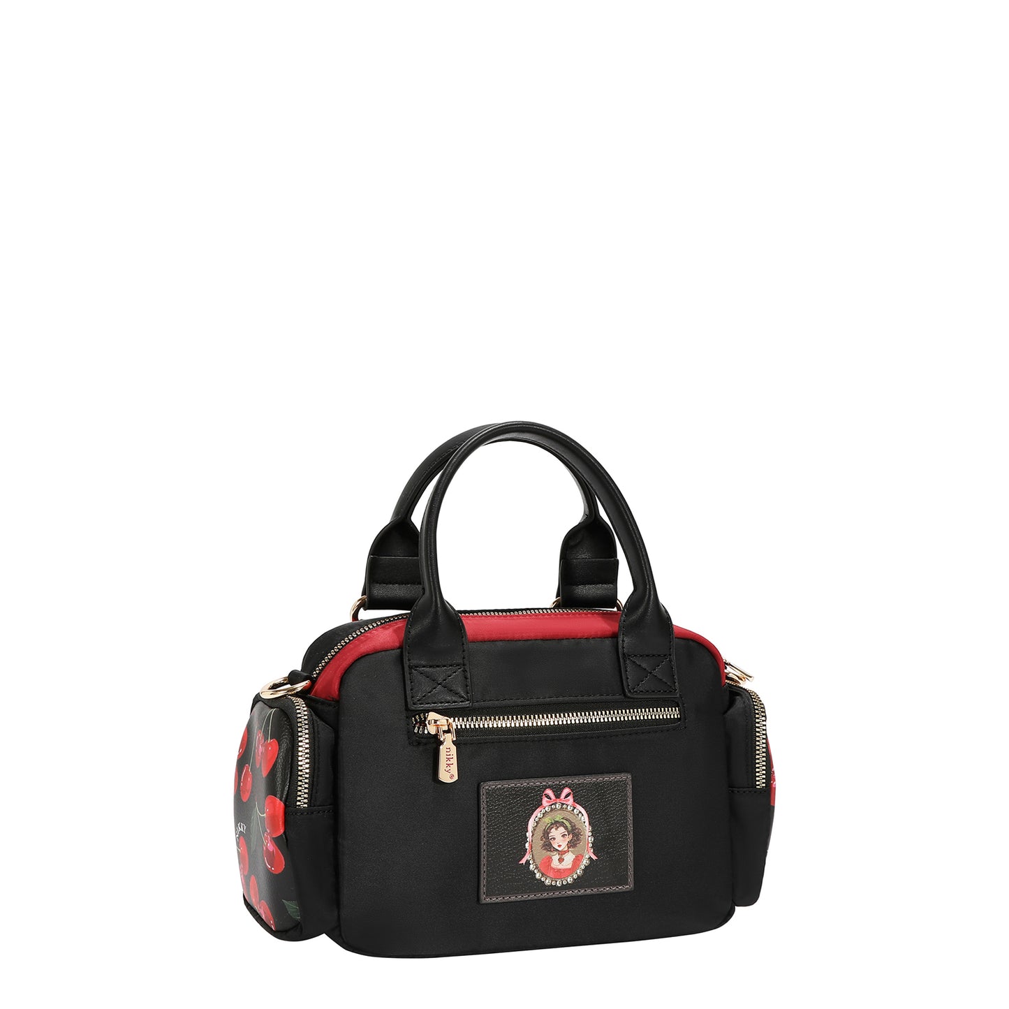 SMALL MULTI-POCKET BAG - NK13125 CHERRY LIPS BLACK