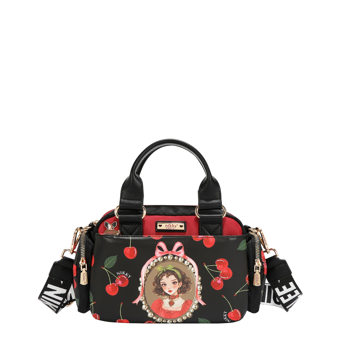 SMALL MULTI-POCKET BAG - NK13125 CHERRY LIPS BLACK
