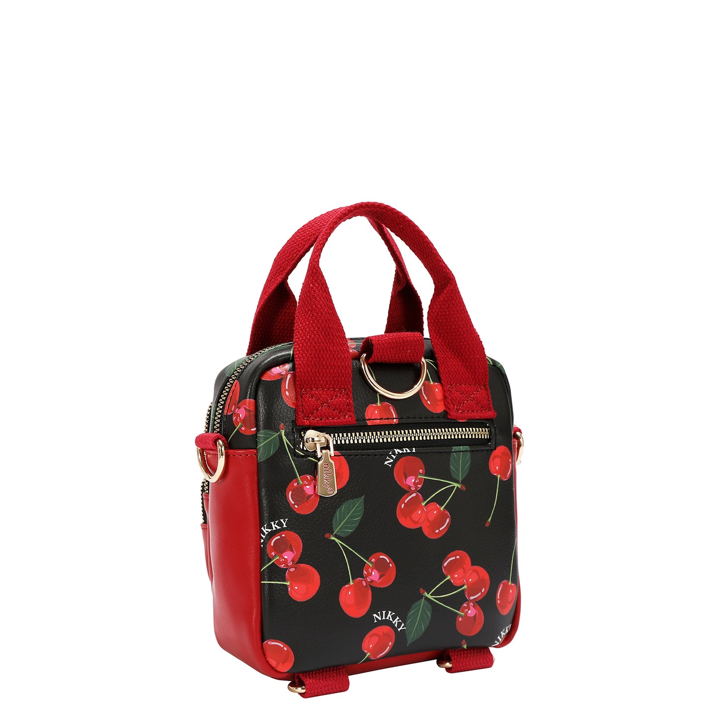 CONVERTIBLE MINI CROSSBODY TOTE - NK13148 SWEET GIRL / CHERRY LIPS BLACK