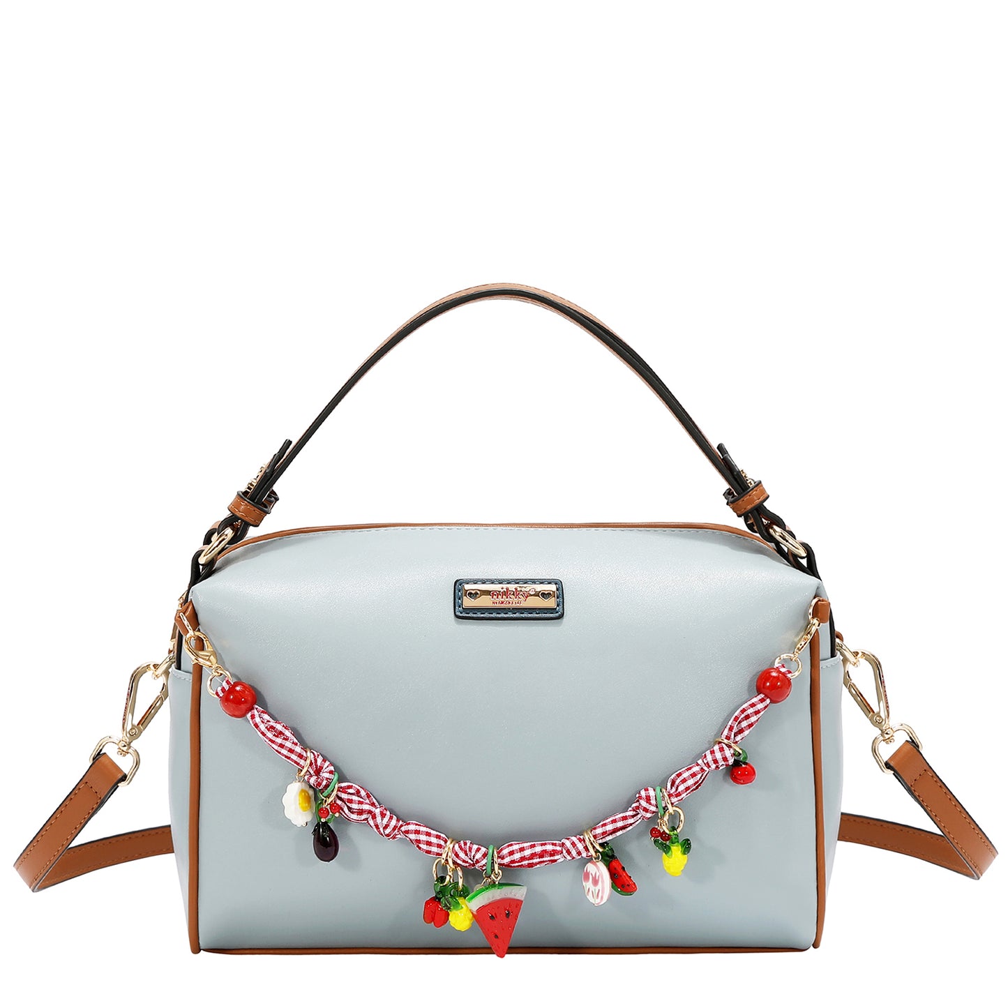 PLAYFUL CHARM DOUBLE HANDLE BAG - NK13153 PINK / BLUE / LAVENDER  / WHITE