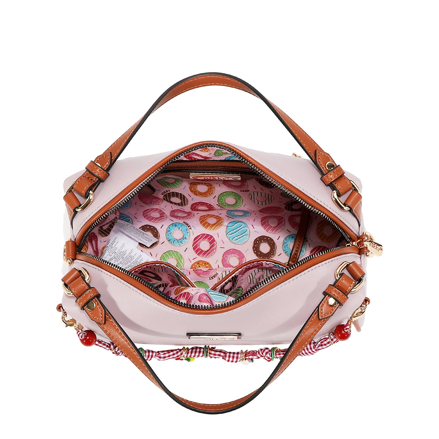 PLAYFUL CHARM DOUBLE HANDLE BAG - NK13153 PINK / BLUE / LAVENDER  / WHITE