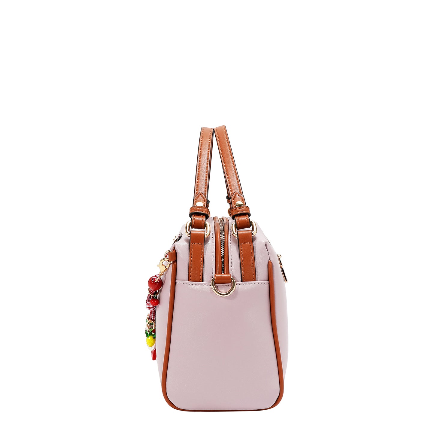 PLAYFUL CHARM DOUBLE HANDLE BAG - NK13153 PINK / BLUE / LAVENDER  / WHITE