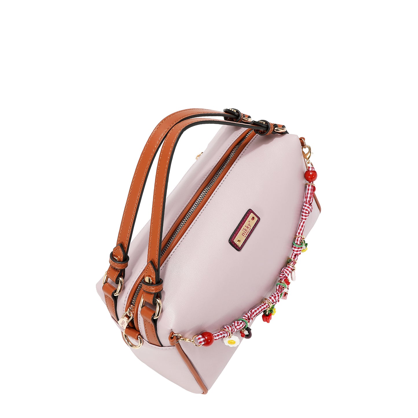 PLAYFUL CHARM DOUBLE HANDLE BAG - NK13153 PINK / BLUE / LAVENDER  / WHITE