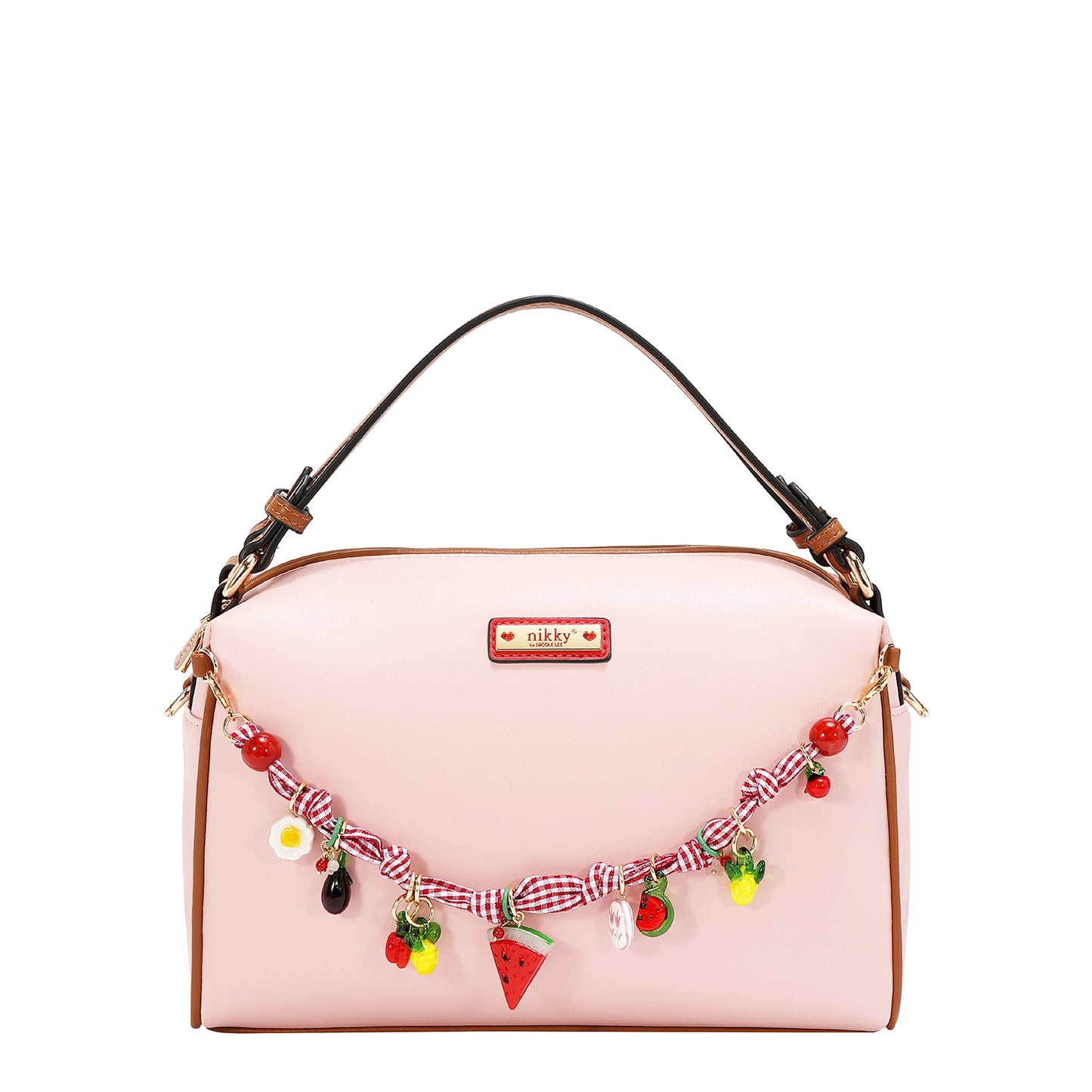 PLAYFUL CHARM DOUBLE HANDLE BAG - NK13153 PINK / BLUE / LAVENDER  / WHITE