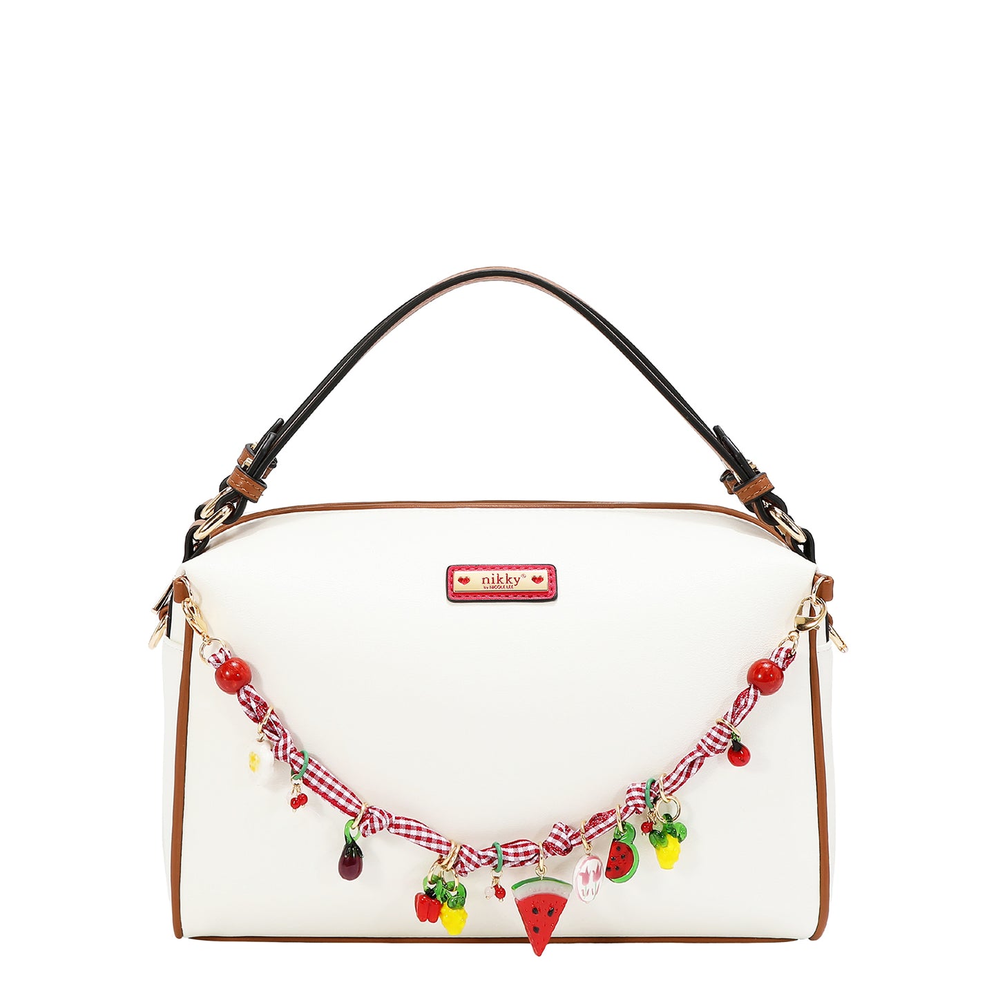 PLAYFUL CHARM DOUBLE HANDLE BAG - NK13153 PINK / BLUE / LAVENDER  / WHITE