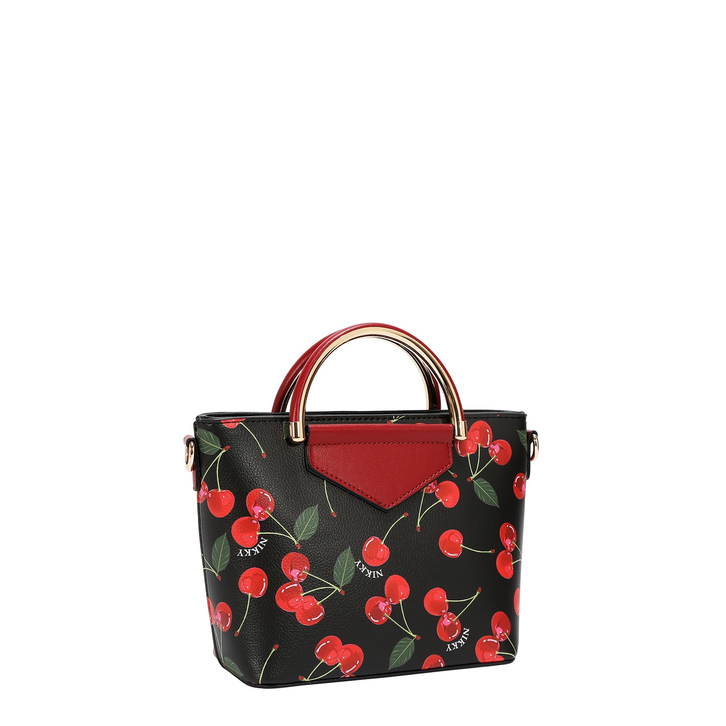 CHERRY LIPS 3 PIECE SET (SATCHEL, CROSSBODY, WALLET) - NK13160 CHERRY LIPS BLACK