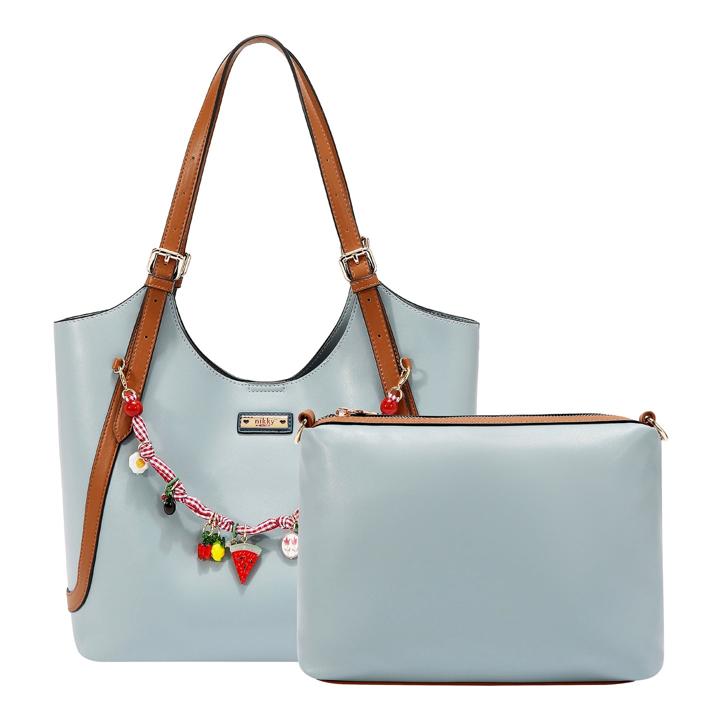 PLAYFUL CHARM SHOPPER BAG - NK13171 BLUE / PINK / WHITE / LAVENDER