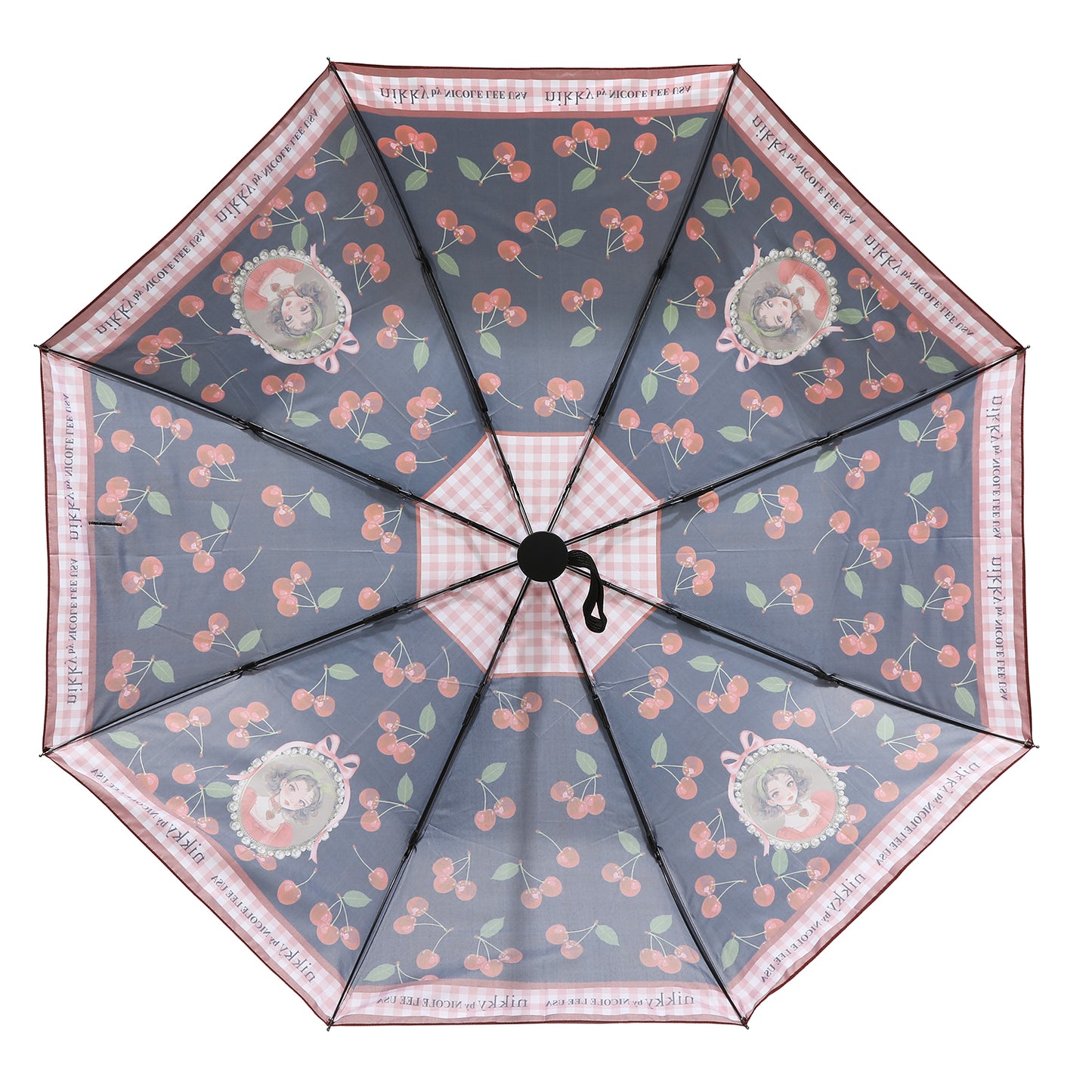 NIKKY TRAVEL UMBRELLA - NK20302 CHERRY LIPS BLACK / SWEET GIRL / EIFFEL DREAMS  /  FAIRY TALE