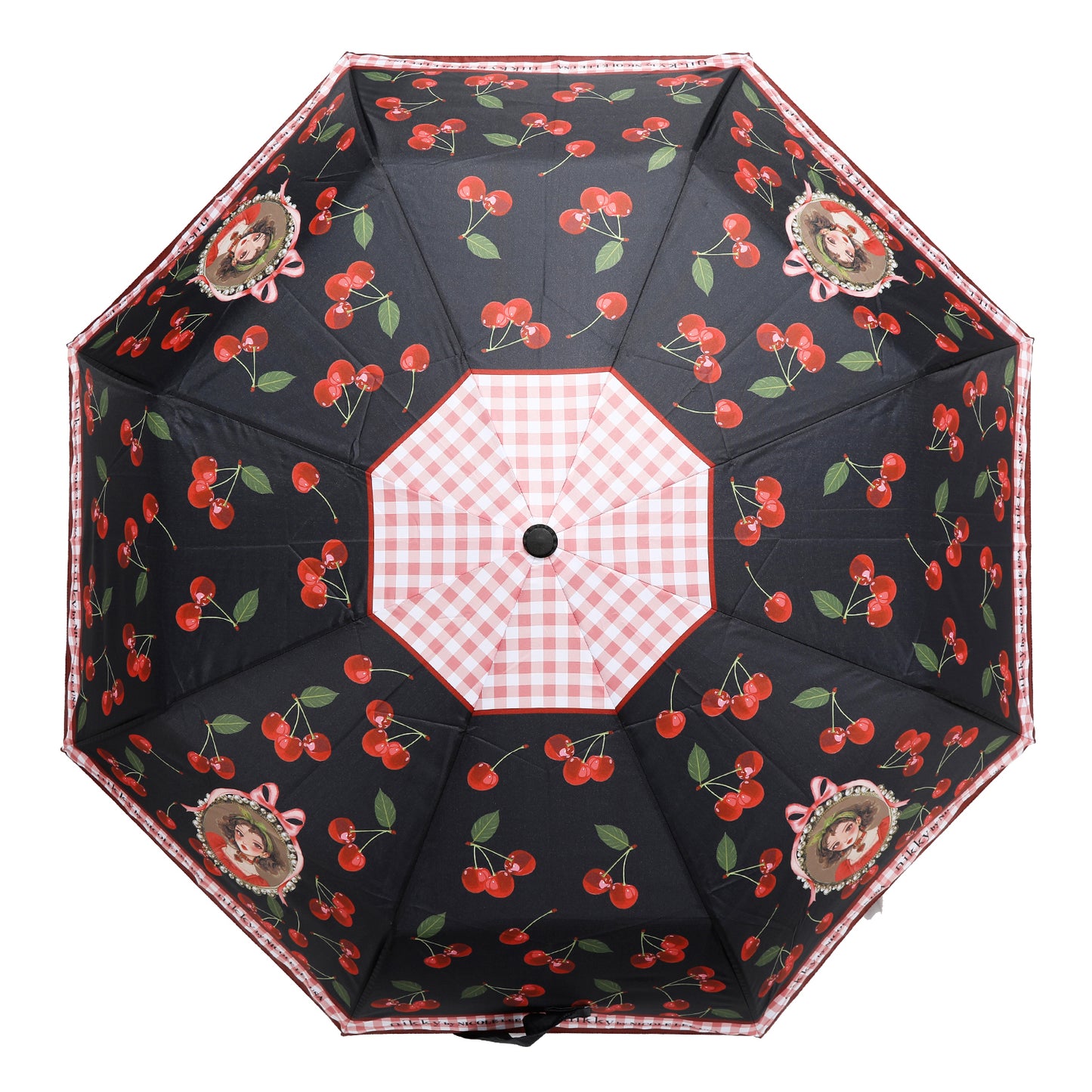 NIKKY TRAVEL UMBRELLA - NK20302 CHERRY LIPS BLACK / SWEET GIRL / EIFFEL DREAMS  /  FAIRY TALE