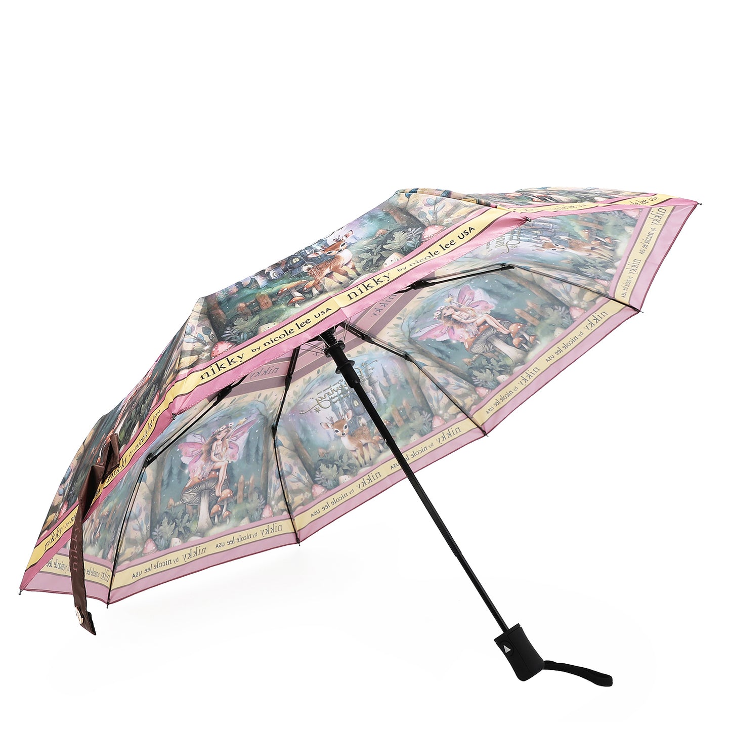 NIKKY TRAVEL UMBRELLA - NK20302 CHERRY LIPS BLACK / SWEET GIRL / EIFFEL DREAMS  /  FAIRY TALE