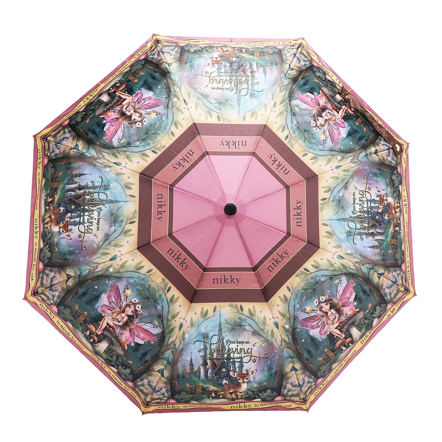 NIKKY TRAVEL UMBRELLA - NK20302 CHERRY LIPS BLACK / SWEET GIRL / EIFFEL DREAMS  /  FAIRY TALE
