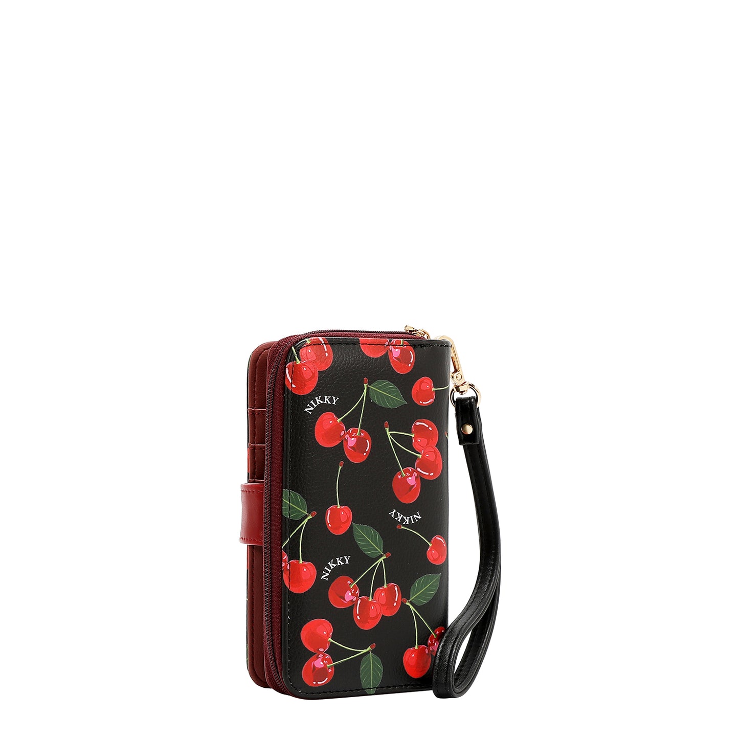 NIKKY PHONE CASE WALLET - NK20303P CHERRY LIPS BLACK / SWEET GIRL