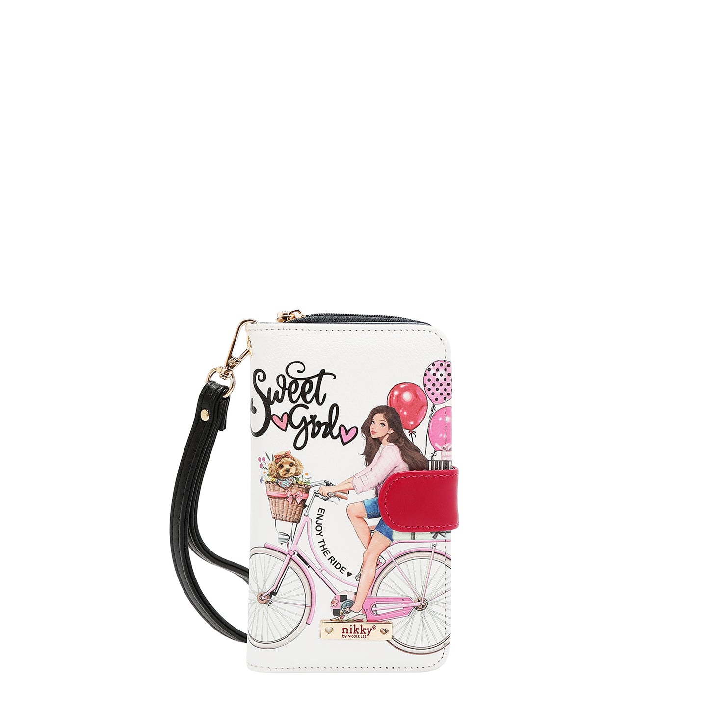 NIKKY PHONE CASE WALLET - NK20303P CHERRY LIPS BLACK / SWEET GIRL