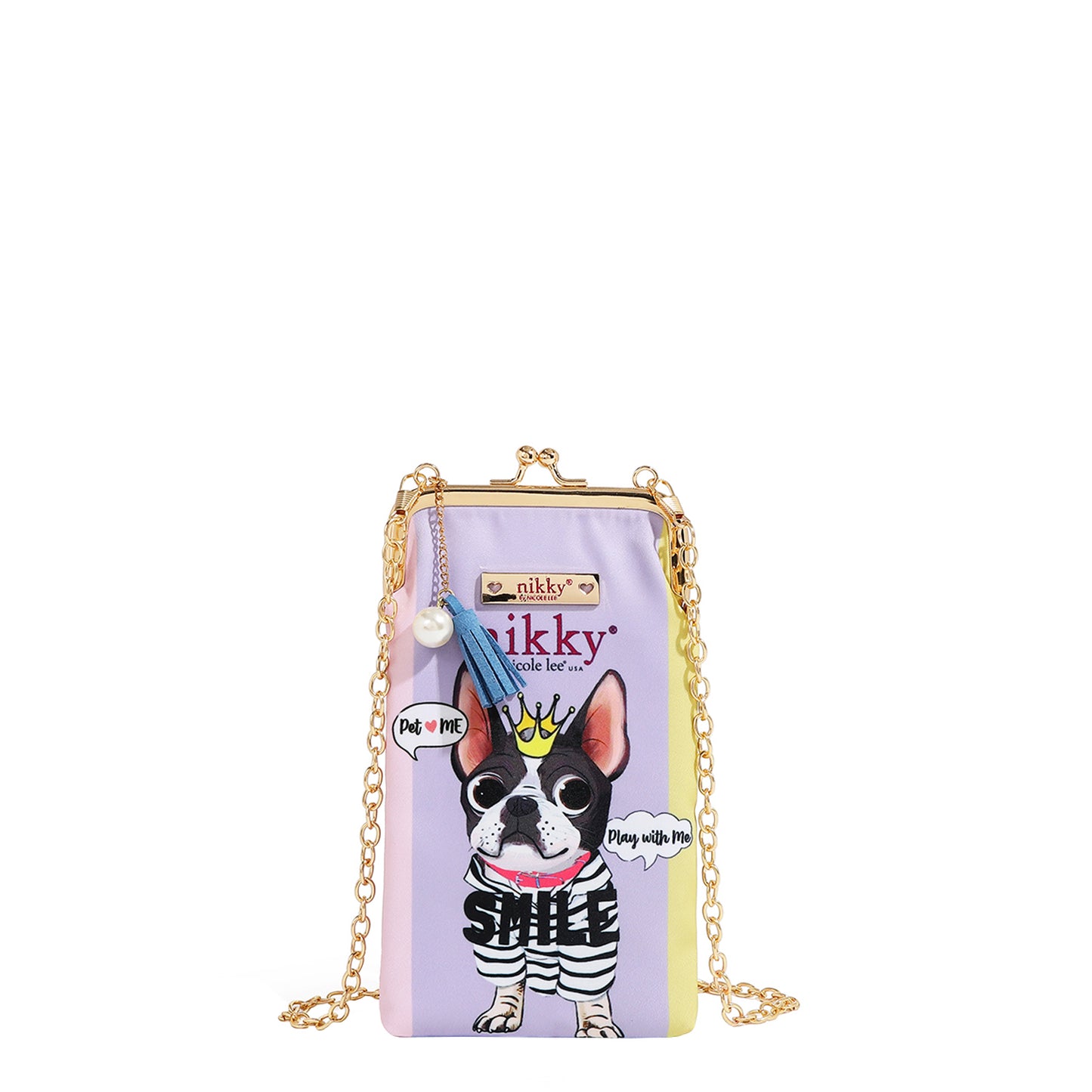 NIKKY KISSLOCK PHONE AND SUNGLASS PURSE - NK20340 ESSENCE OF YOU / EIFFEL DREAMS /  MEANT TO LOVE YOU /  FAIRY TALE /  NOSTALGIA /  I LIVE TO TRAVEL /  TRIO /  BEST BUDDIES /  URBAN COFFEE DREAM /  FLOWER DAY