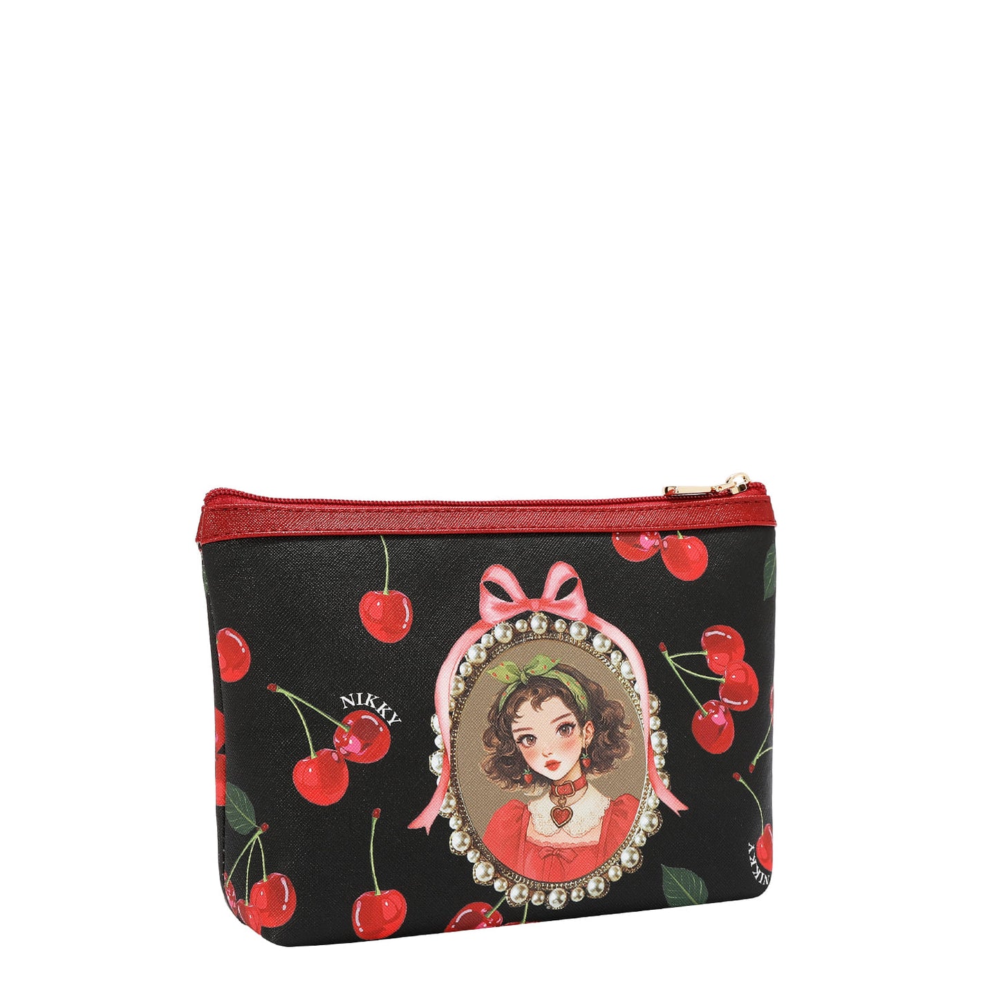 NIKKY LARGE COSMETIC POUCH - NK20344L CHERRY LIPS BLACK / OPO GENERATION