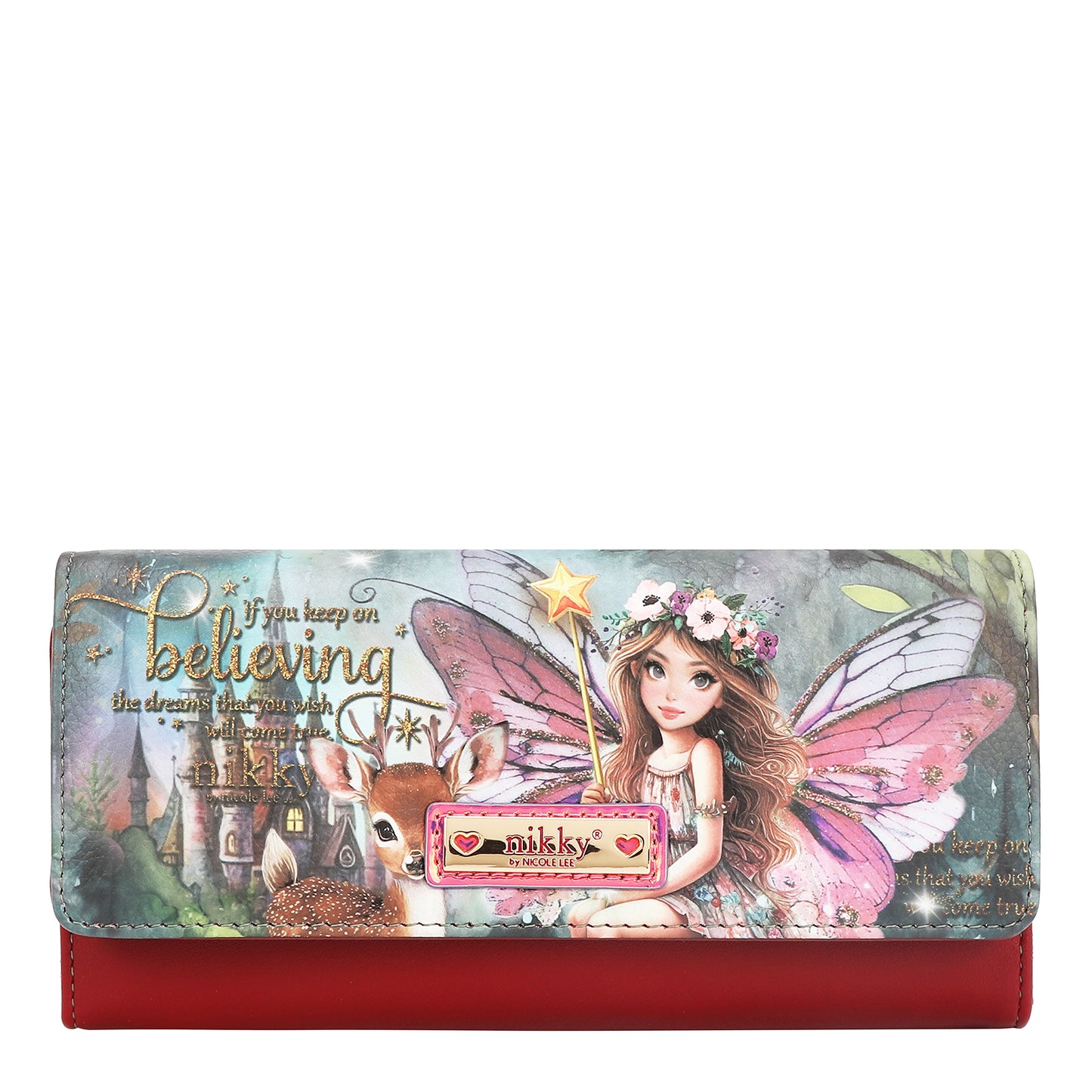 NIKKY TRIFOLD WALLET V.2 - NK20375 CHERRY LIPS BLACK /SWEET GIRL / ESSENCE OF YOU / MEANT TO LOVE YOU / FAIRY TALE / NOSTALGIA