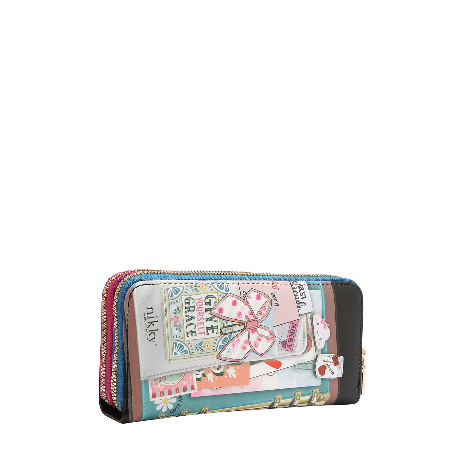 NIKKY DOUBLE ZIPPER WALLET V.2 - NK20376 ESSENCE OF YOU / EIFFEL DREAMS / MEANT TO LOVEYOU /  FAIRY TALE /  NOSTALGIA