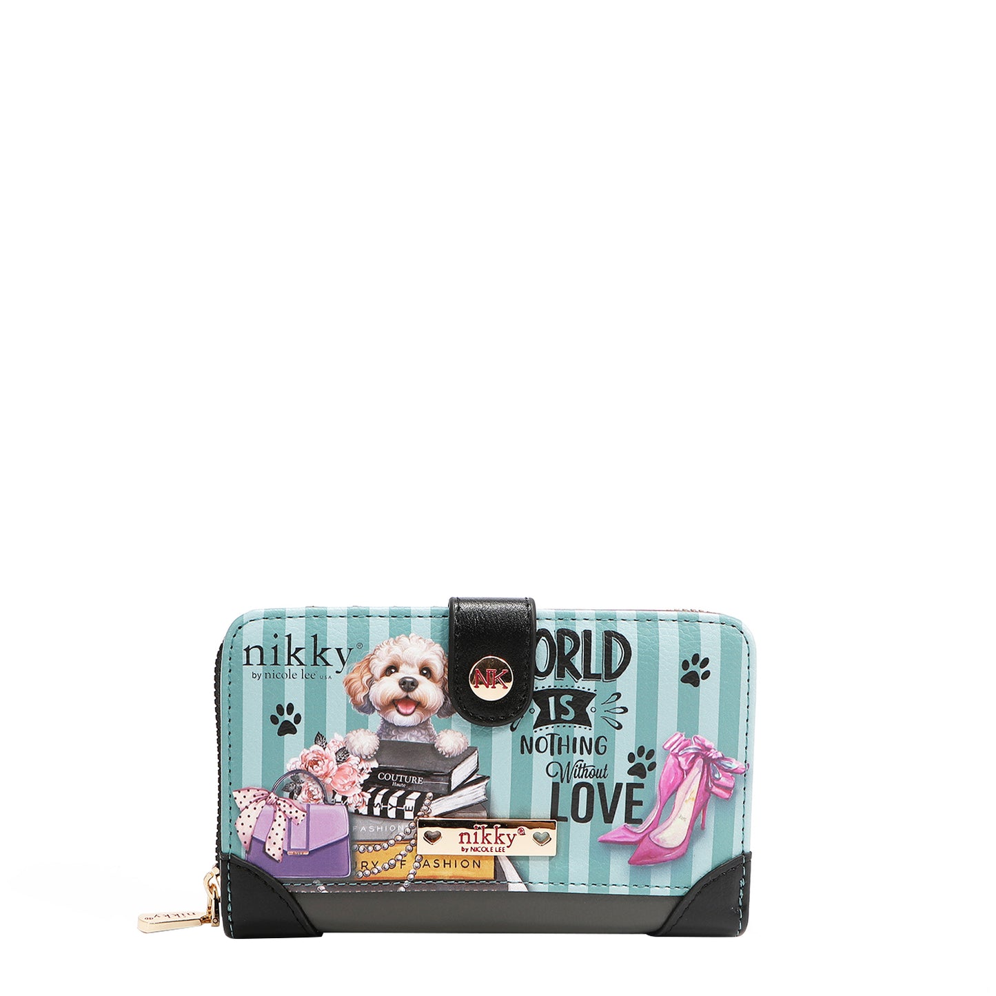 COMPACT WALLET - NK22522 CHERRY LIPS BLACK /SWEET GIRL / ESSENCE OF YOU / EIFFEL DREAMS / MEANT TO LOVE YOU / FAIRY TALE / NOSTALGIA