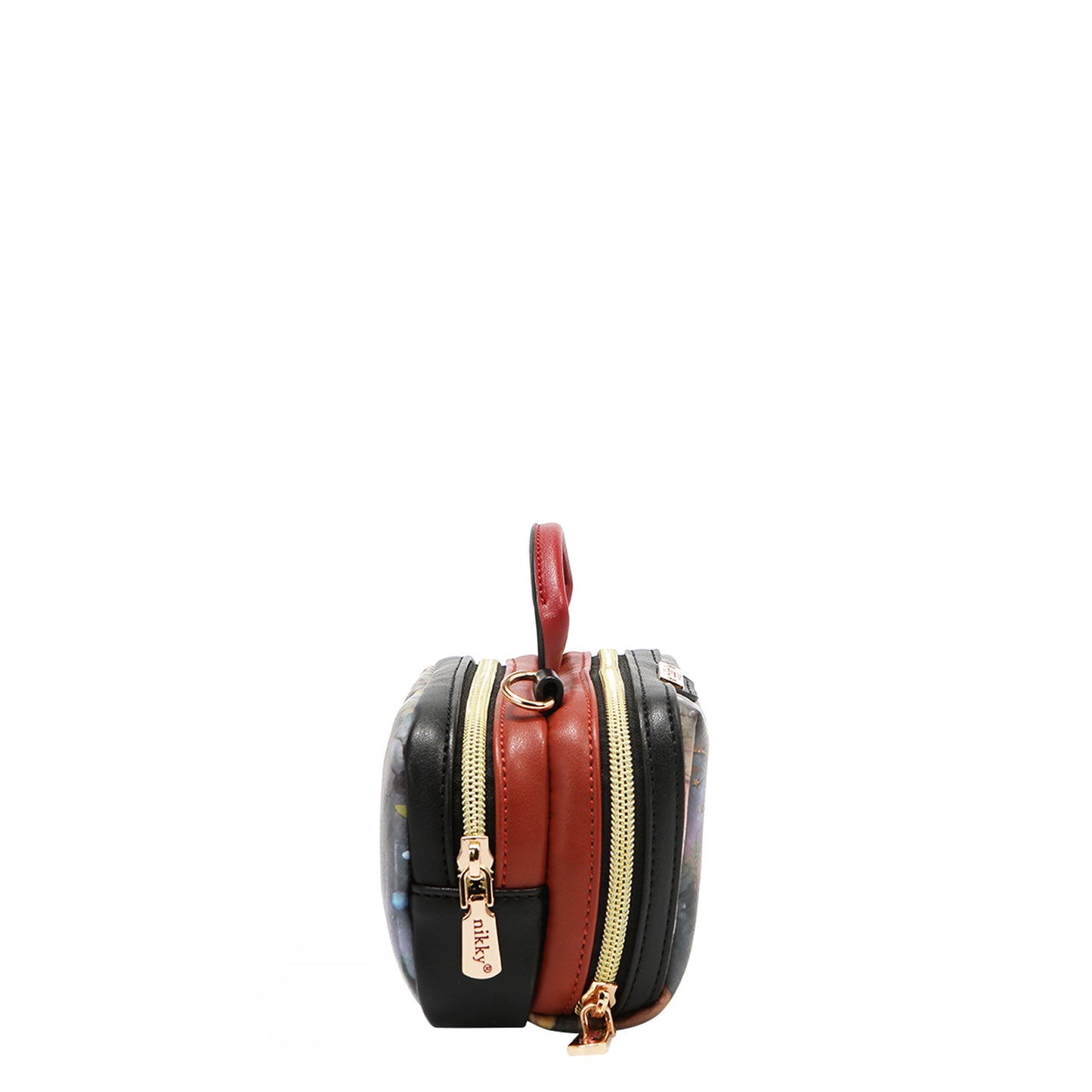 MINI BOSTON DOUBLE ZIP CROSSBODY - NK22535 ESSENCE OF YOU / EIFFEL DREAMS / MEANT TO LOVE YOU /  FAIRY TALE /  NOSTALGIA / i LIVE TO TRAVEL /  URBAN COFFEE DREAM