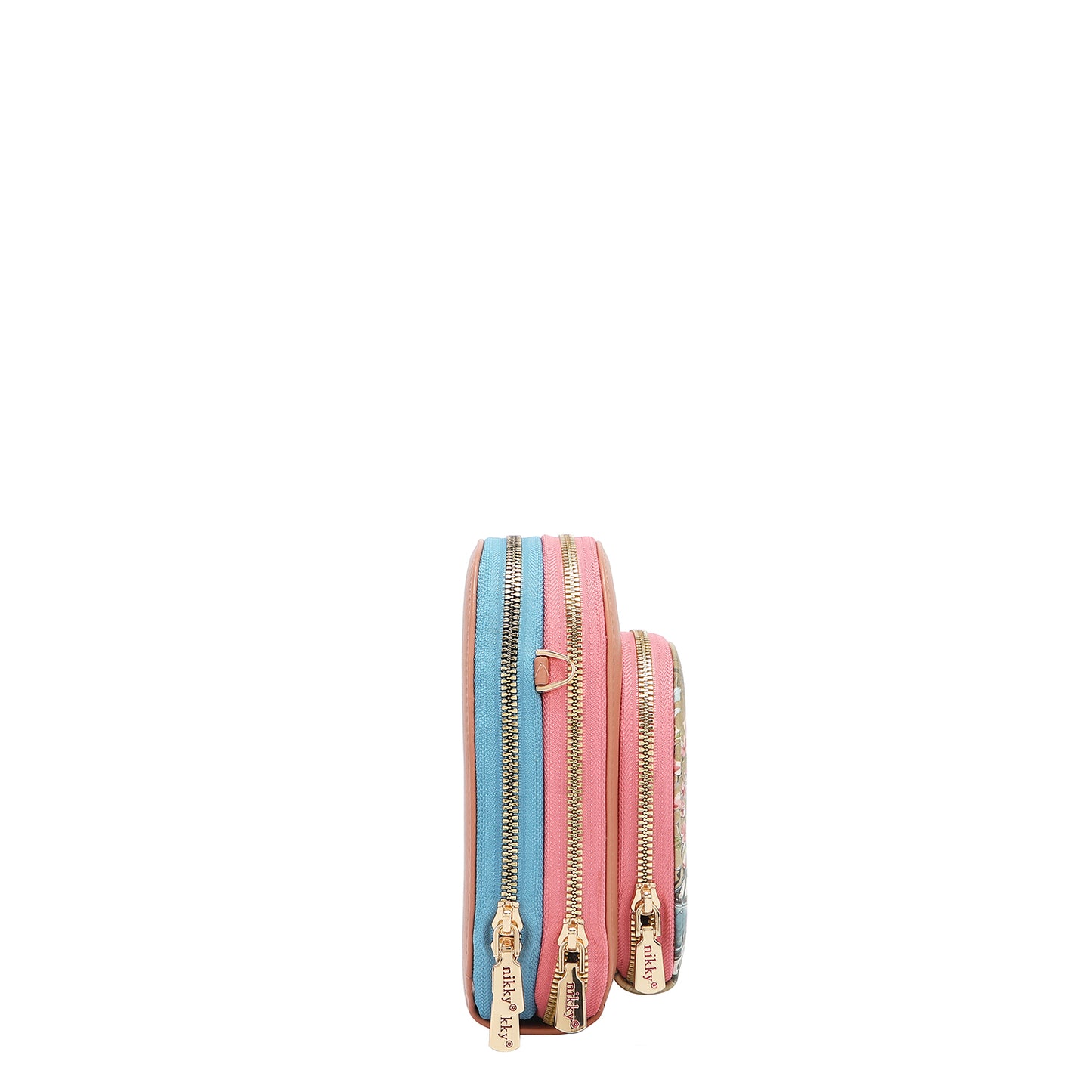 NIKKY MULTI POCKET SMALL CROSSBODY - NK24001 CHERRY LIPS BLACK / SWEET GIRL /ESSENCE OF YOU / EIFFEL DREAMS /  MEANT OT LOVE YOU /  FAIRY TALE / NOSTALGIA / I LIVE TO TRAAVEL