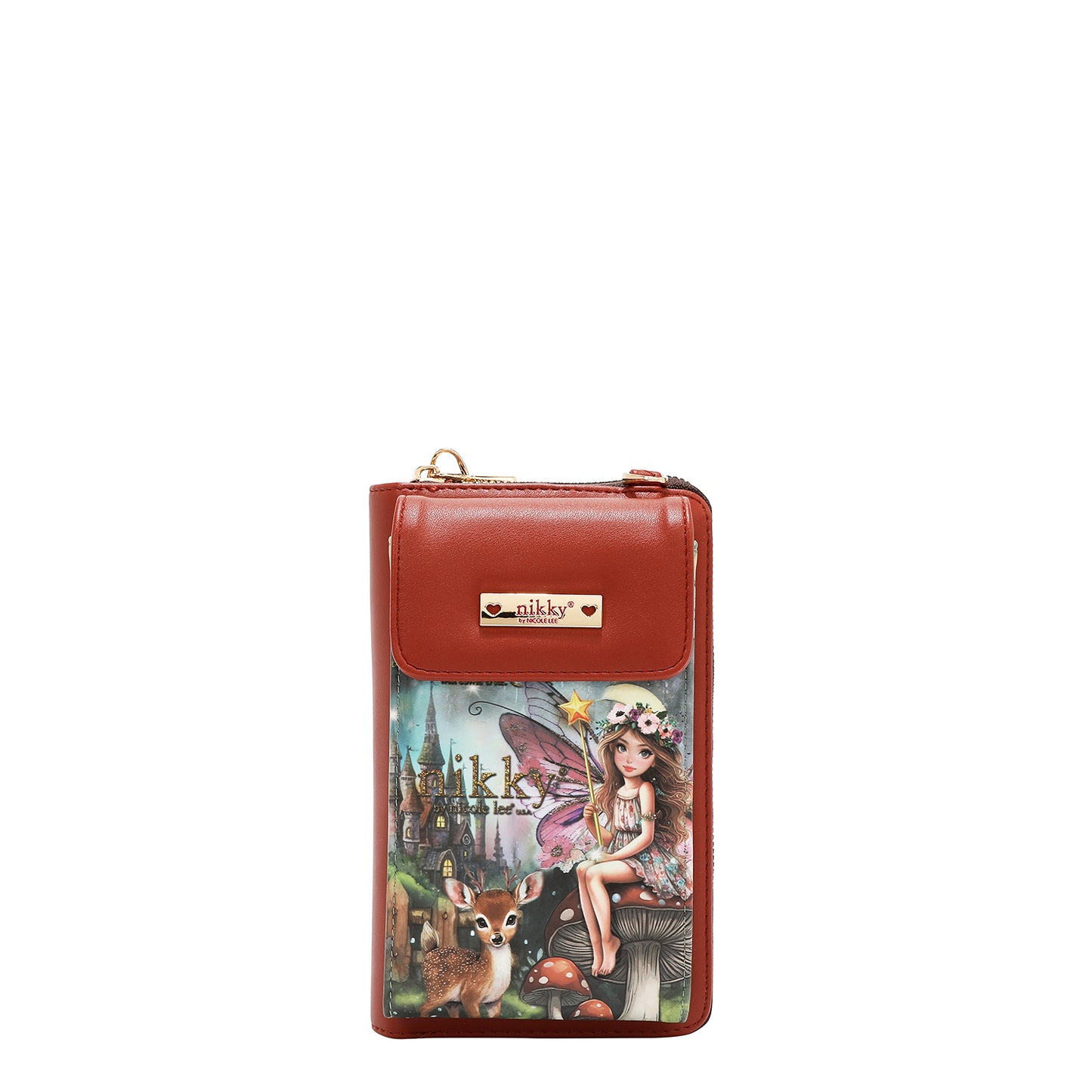 NIKKY PHONE/WALLET CROSSBODY BAG - NK24002 ESSENCE OF YOU / EIFFEL DREAMS / NOSTALGIA / FAIRY TALE / I LIVE TO TRAVEL / TRIO / FLOWER DAY / URBAN COFFEE DREAM                    MEANT TO LOVE YOU /  FAIRY TALE /