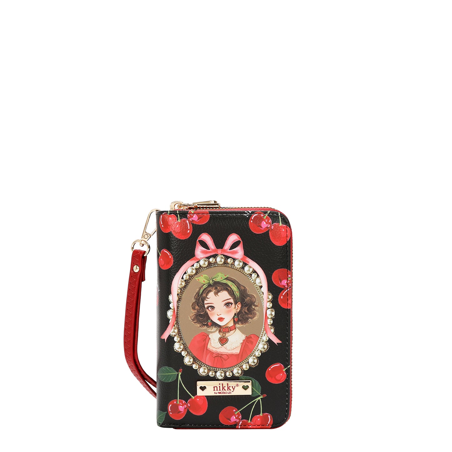 NIKKY MEDIUM DOUBLE ZIPPER WALLET - NK24003 CHERRY LIPS BLACK / SWEET GIRL / ESSENCE OF YOU / EIFFEL DREMAS / MEANT TO LOVE YOU / FAIRY TALE /  NOSTAGIA /