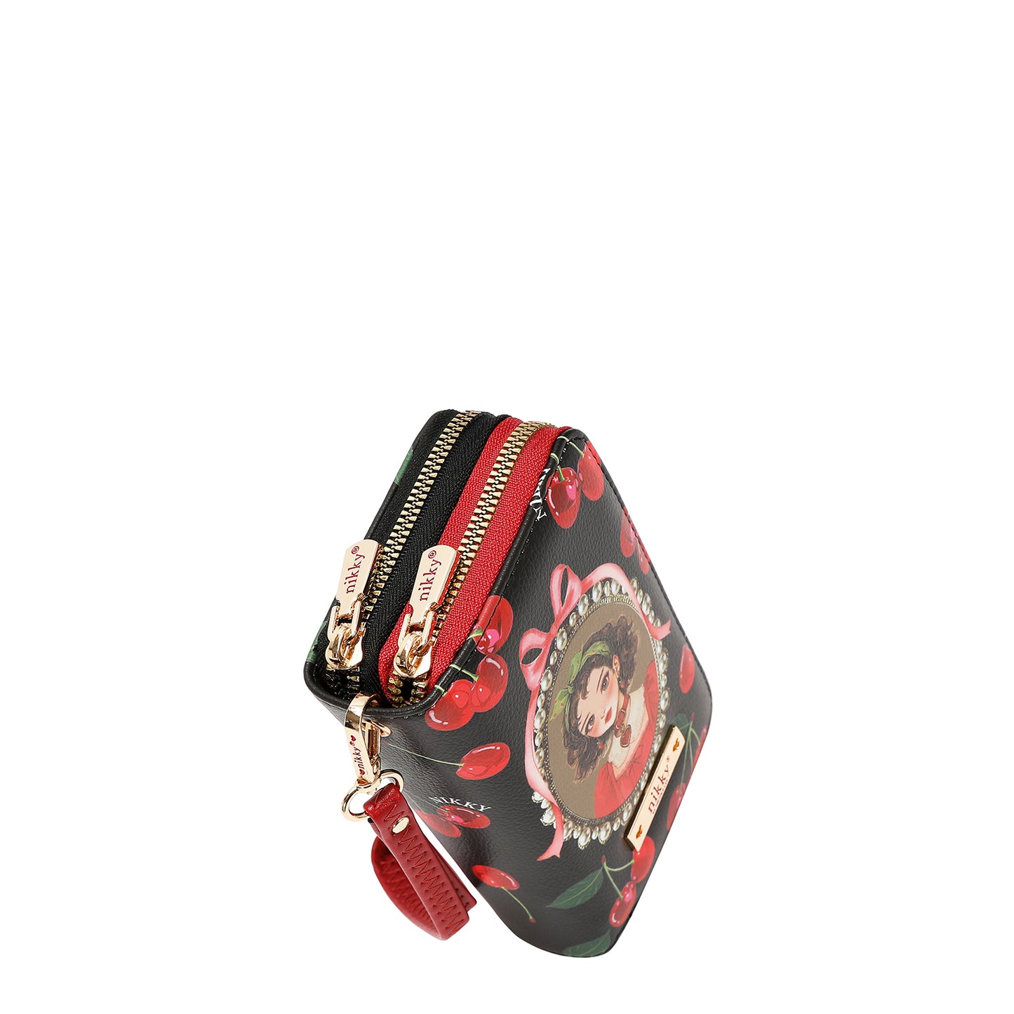 NIKKY MEDIUM DOUBLE ZIPPER WALLET - NK24003 CHERRY LIPS BLACK / SWEET GIRL / ESSENCE OF YOU / EIFFEL DREMAS / MEANT TO LOVE YOU / FAIRY TALE /  NOSTAGIA /