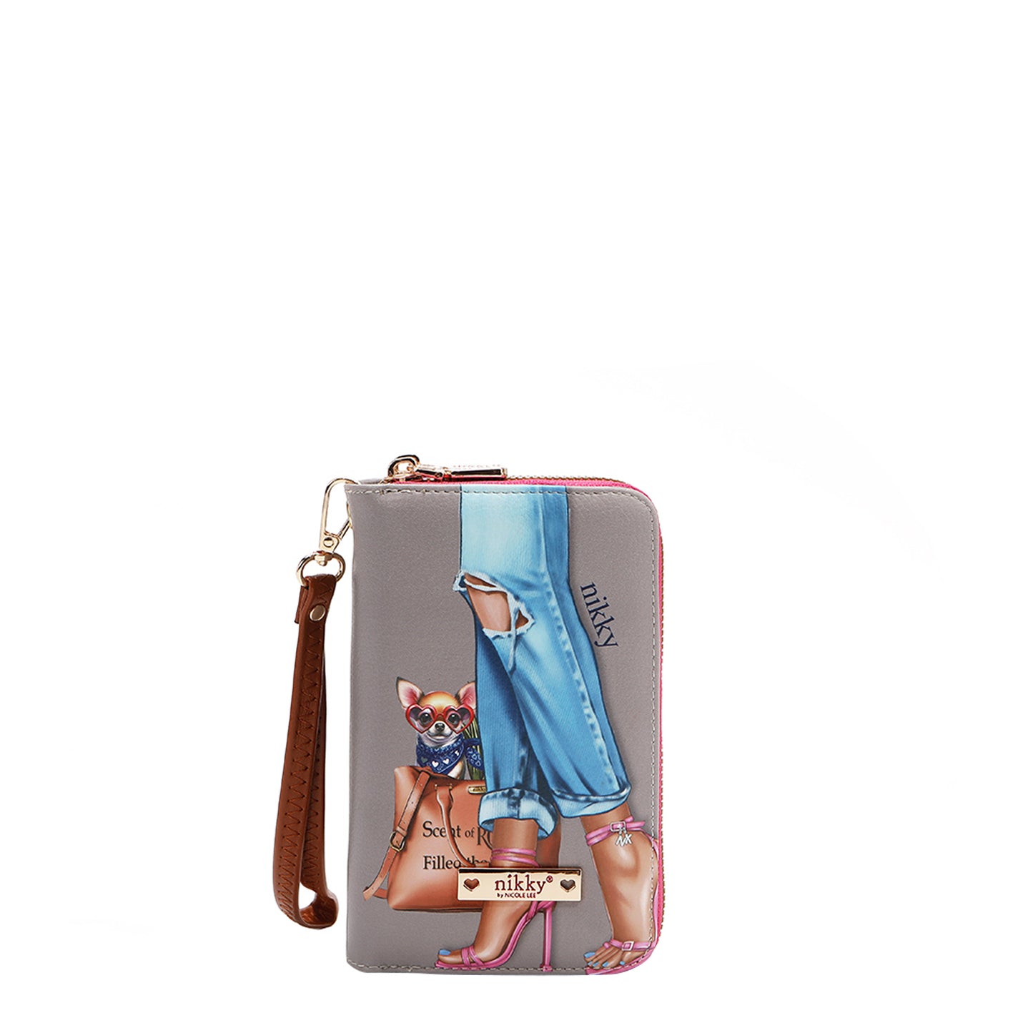 NIKKY MEDIUM DOUBLE ZIPPER WALLET - NK24003 CHERRY LIPS BLACK / SWEET GIRL / ESSENCE OF YOU / EIFFEL DREMAS / MEANT TO LOVE YOU / FAIRY TALE /  NOSTAGIA /