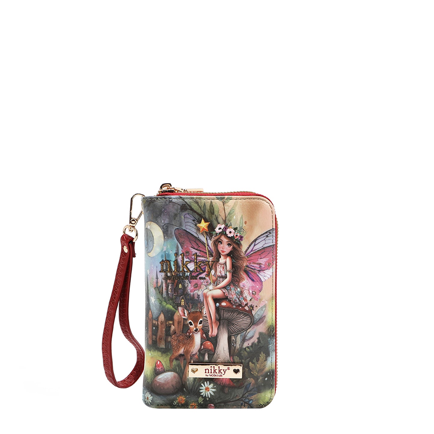 NIKKY MEDIUM DOUBLE ZIPPER WALLET - NK24003 CHERRY LIPS BLACK / SWEET GIRL / ESSENCE OF YOU / EIFFEL DREMAS / MEANT TO LOVE YOU / FAIRY TALE /  NOSTAGIA /