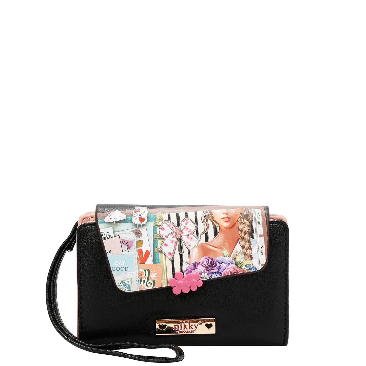 NIKKY SMALL BIFOLD WALLET - NK24005 CHERRY LIPS BLACK / SWEET GIRL / ESSENCE OF YOU / EIFFEL DREMAS / MEANT TO LOVE YOU / FAIRY TALE / NOSTALGIA
