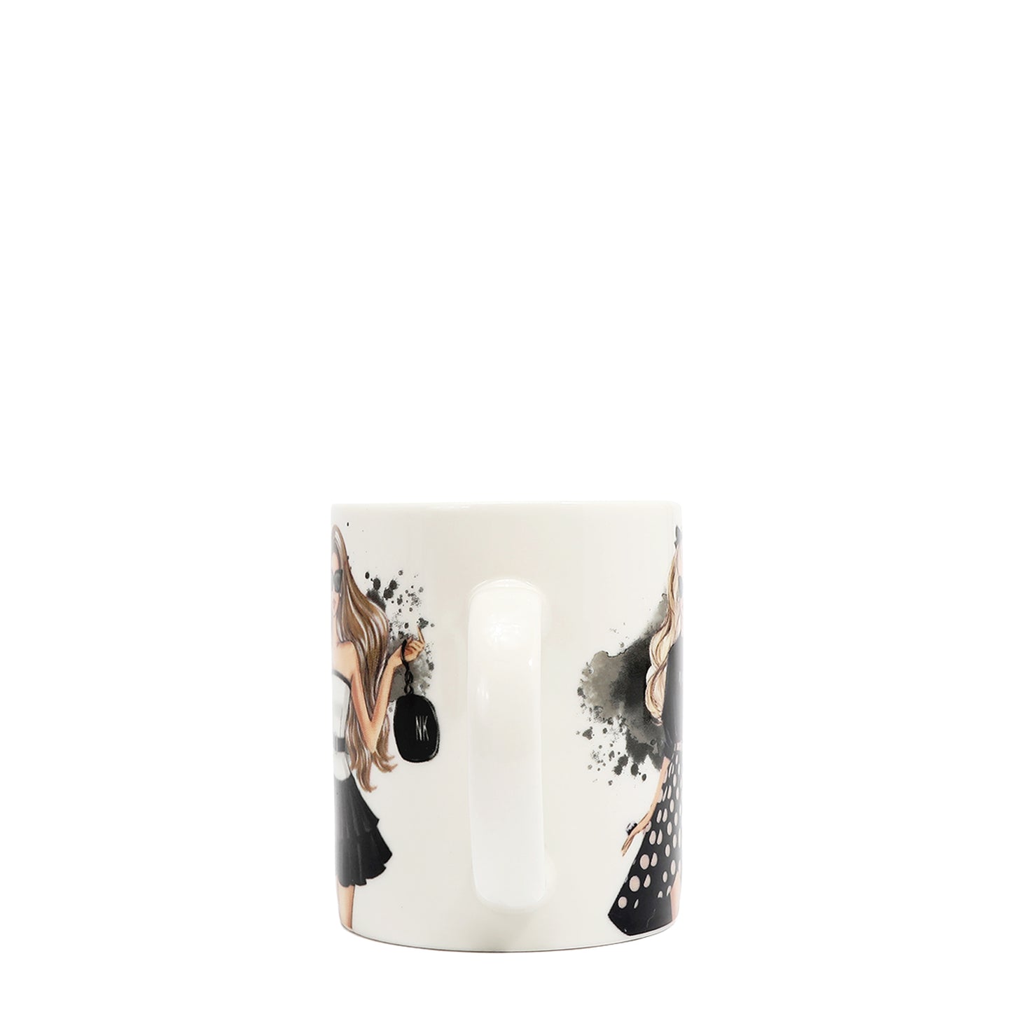 NIKKY CERAMIC MUG WITH BUNNY KEYCHAIN - NK24008 FLOWER DAY / I LIVE TO TRAVEL /  TRIO /  URBAN COFFEE DREAM /  BEST BUDDIES