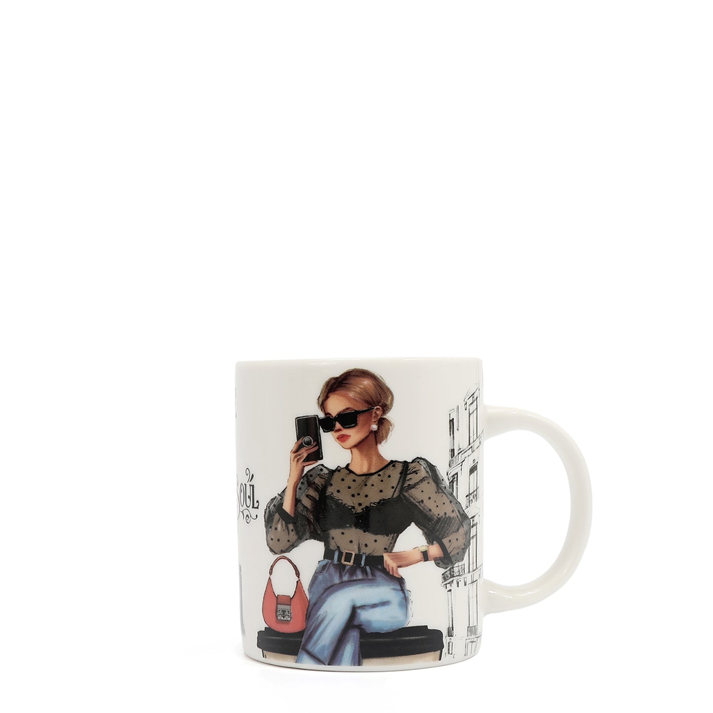 NIKKY CERAMIC MUG WITH BUNNY KEYCHAIN - NK24008 FLOWER DAY / I LIVE TO TRAVEL /  TRIO /  URBAN COFFEE DREAM /  BEST BUDDIES