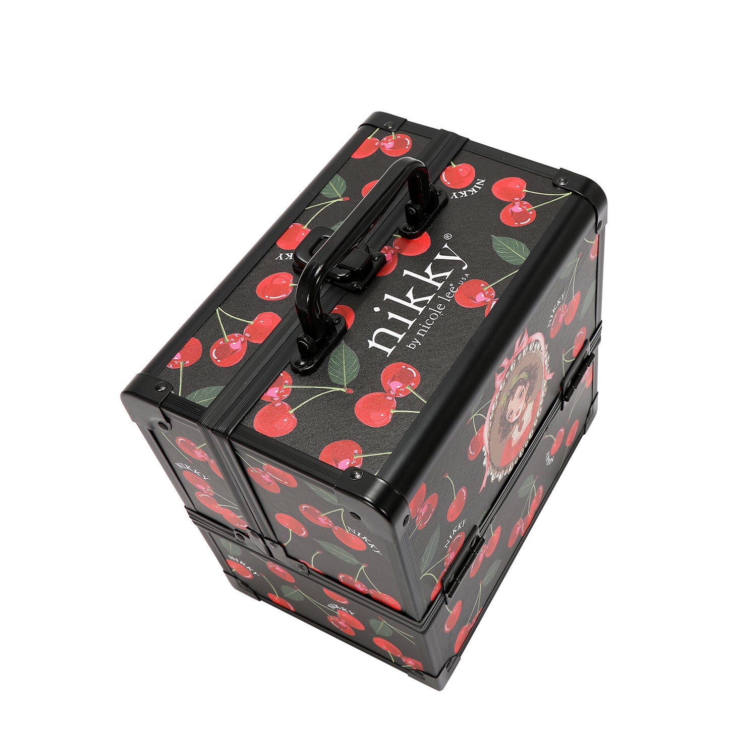MULTI-TIER COSMETIC ORGANIZER CASE - NK25004 CERRY LIPS BLACK / SWEET GIRL / ESSENCE OF YOU / EIFFEL DREAMS /  MEANT TO LOVE YOU /  FAIRY TALE