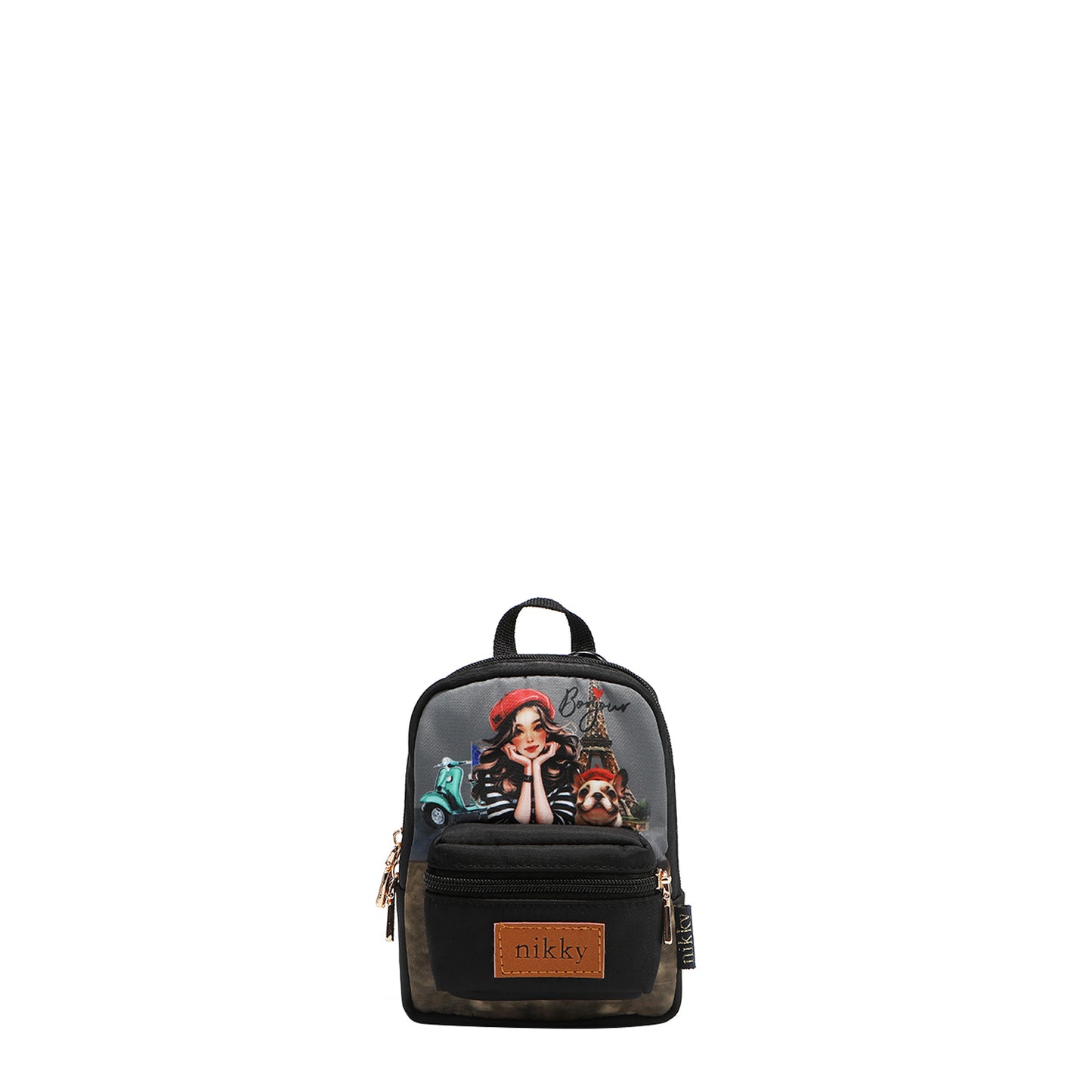 MINI BACKPACK COIN POUCH -  NK25005 CHERRY LIPS BLACK / SWEET GIRL / ESSENCE OFYOU / EIFFEL DREAMS / MEANT TO LOVE YOU / FAIRY TALE
