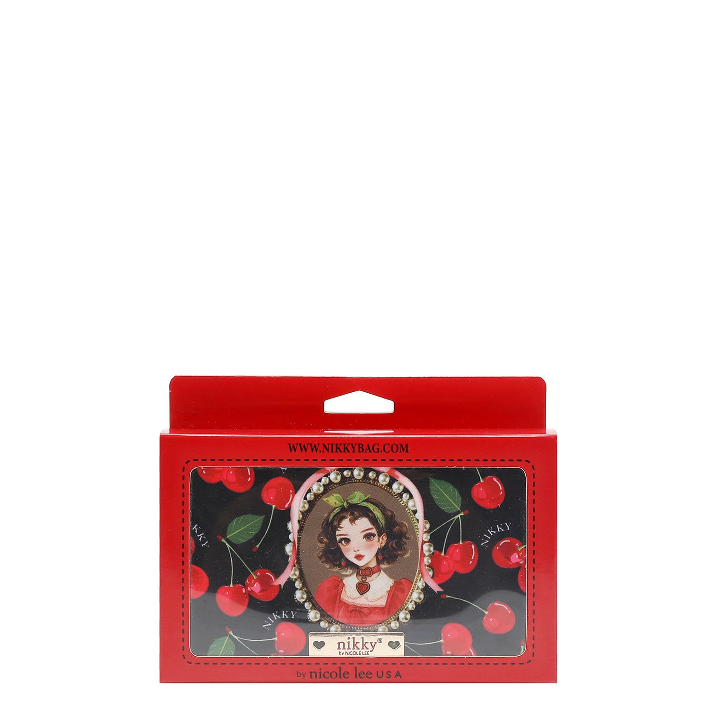 COSMETIC POUCH - NK25030 CHERRY LIPS BLACK / SWEET GIRL