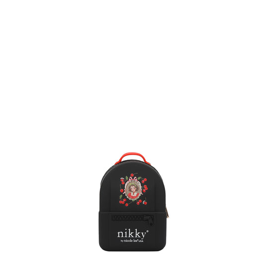 MINI SILICONE BACKPACK - NK25037 CHERRY LIPS BLACK