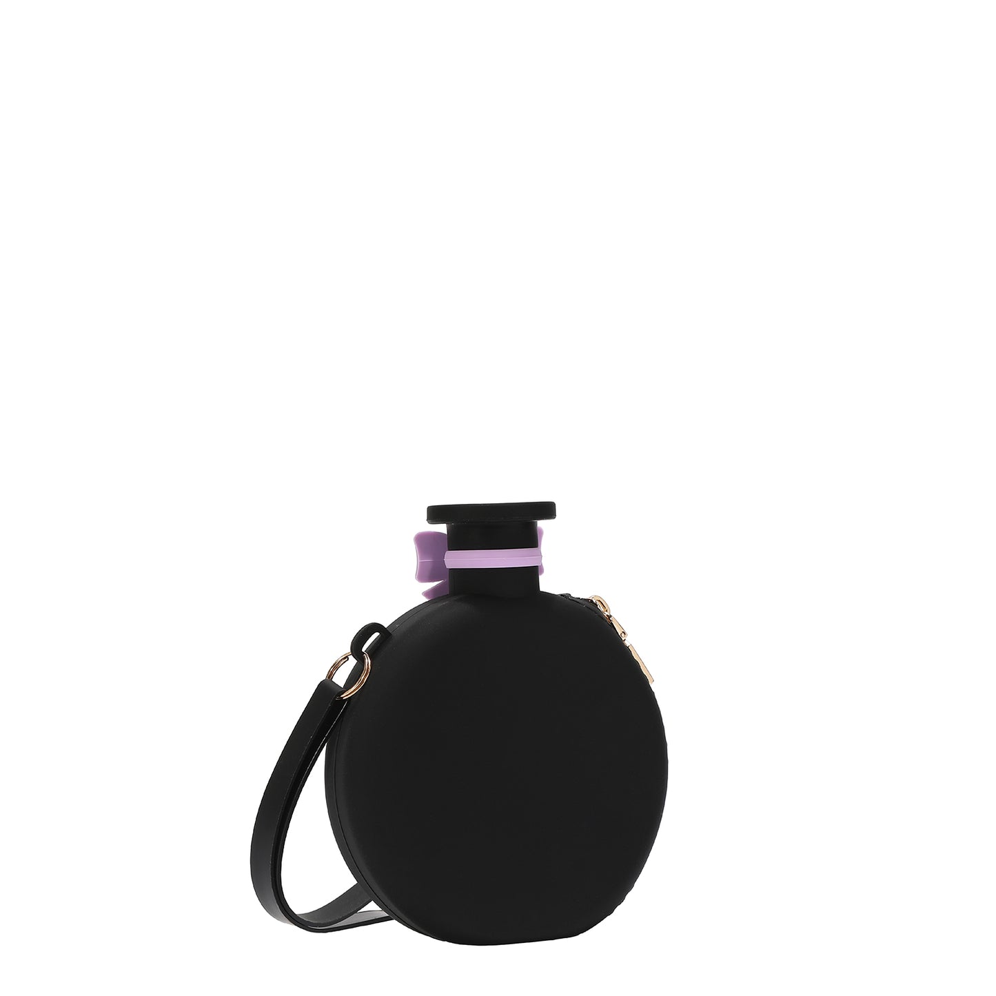 ROUND MINI WRISTLET COIN PURSE - NK25041 CHERRY LIPS BLACK / SWEET GIRL BLACK / SWEET GIRL WHITE