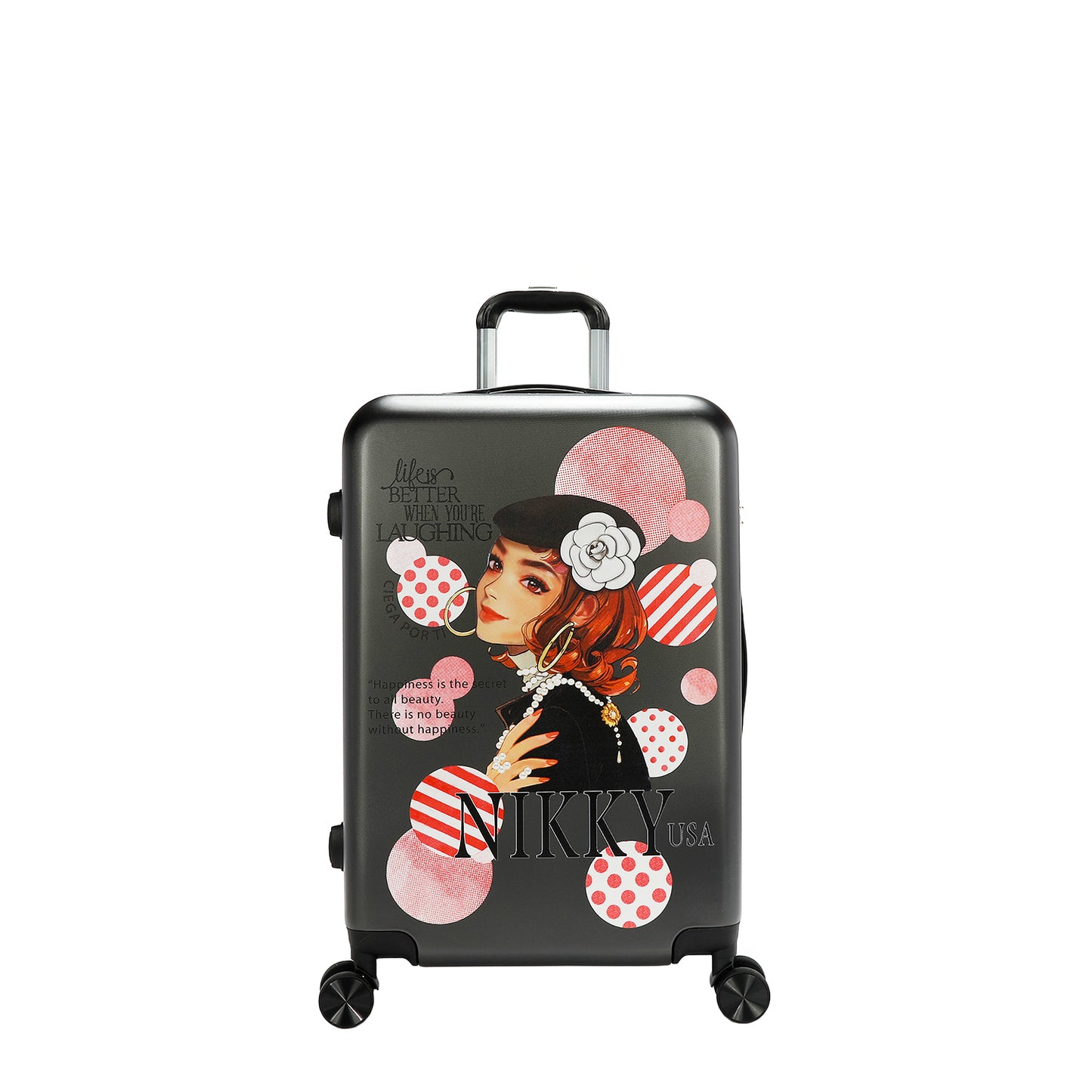 NIKKY HARDCASE 21" LUGGAGE - NKLG1520  NIKKYY WORLD /DREAMER /  STEP BY STEP /ONE HAPPY FAMILY / NIKKY GOES SHOPPING /CIEGA POR TI / NIKKY MAKES FRIENDS / EMILY GOES PARIS / PARTY KING /