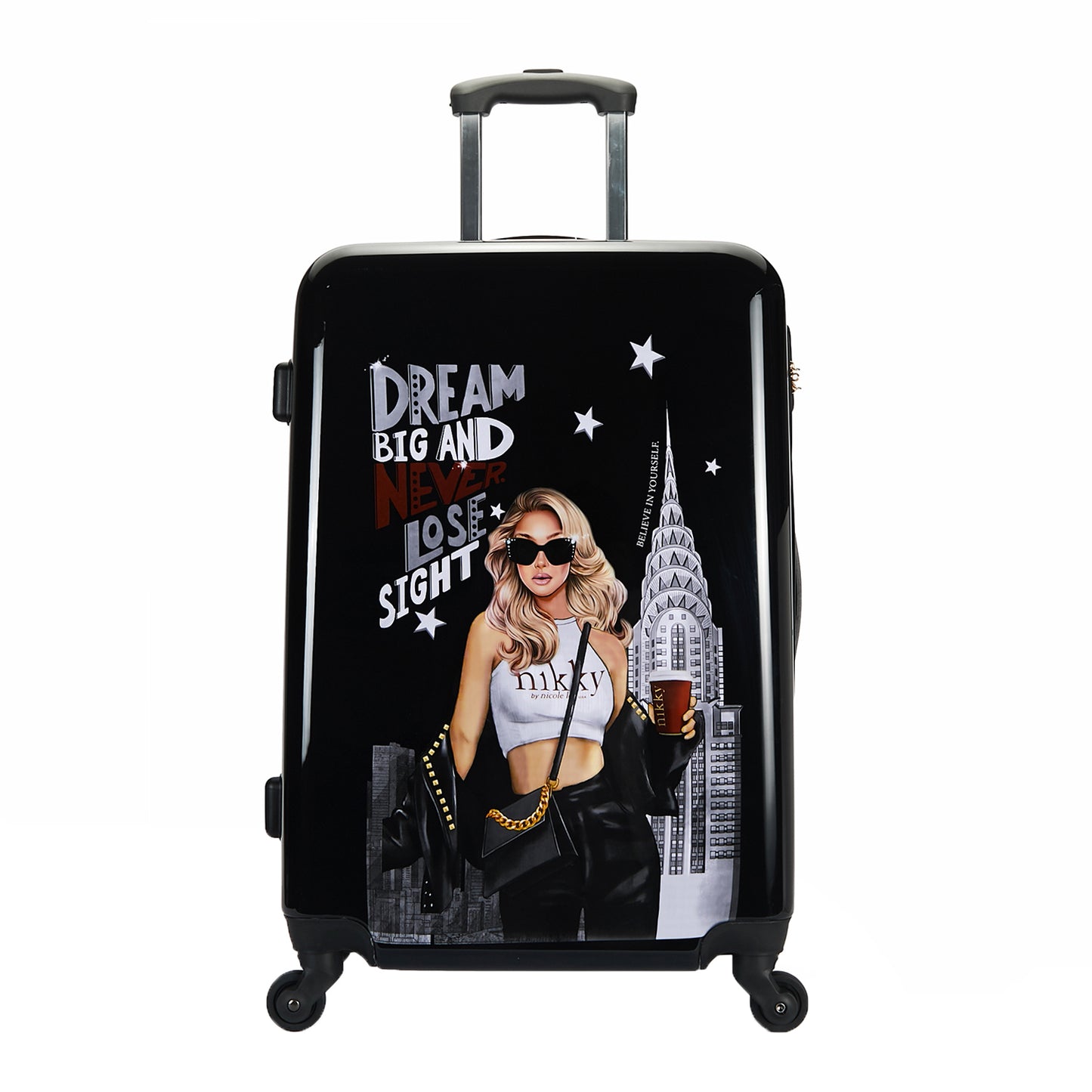 NIKKY HARDCASE 21" LUGGAGE - NKLG1520  NIKKYY WORLD /DREAMER /  STEP BY STEP /ONE HAPPY FAMILY / NIKKY GOES SHOPPING /CIEGA POR TI / NIKKY MAKES FRIENDS / EMILY GOES PARIS / PARTY KING /