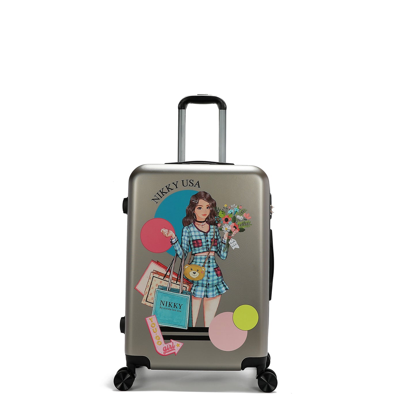 NIKKY HARDCASE 21" LUGGAGE - NKLG1520  NIKKYY WORLD /DREAMER /  STEP BY STEP /ONE HAPPY FAMILY / NIKKY GOES SHOPPING /CIEGA POR TI / NIKKY MAKES FRIENDS / EMILY GOES PARIS / PARTY KING /